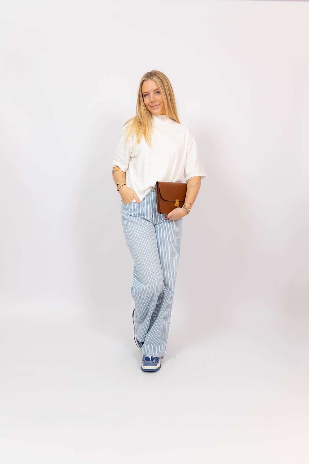 High Waisted Spinner Zip Skimp Pant Lined Up