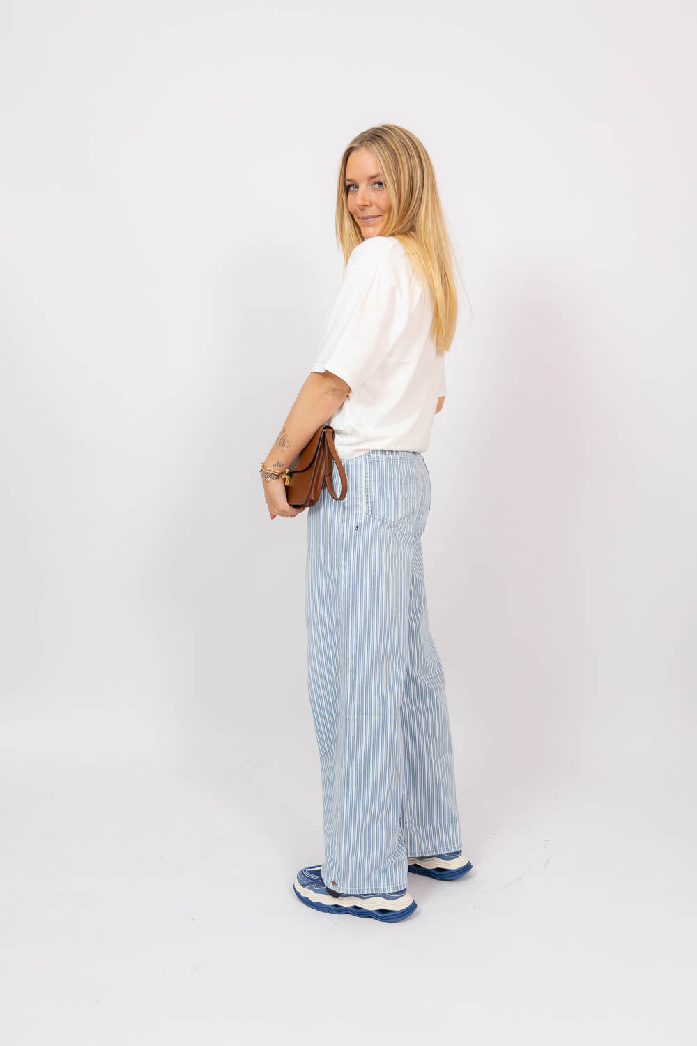 High Waisted Spinner Zip Skimp Pant Lined Up
