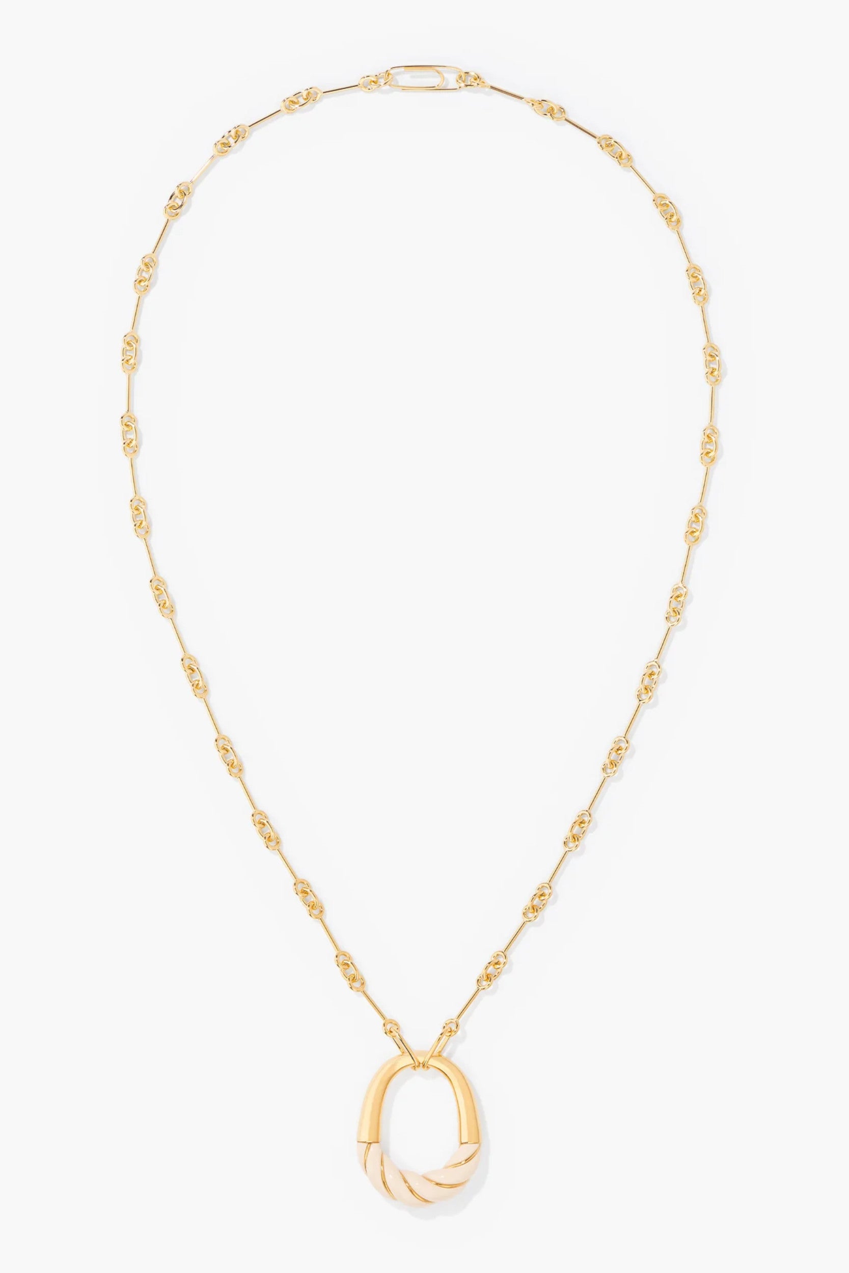 Diana Necklace Ivory Metal Gold