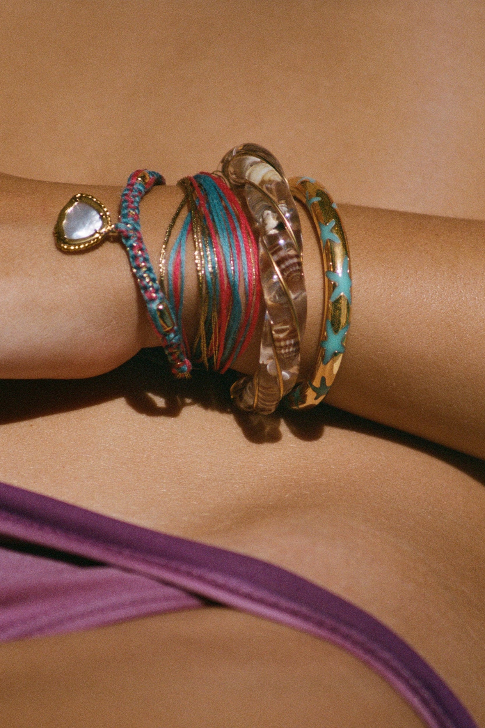 Honolulu Bracelet Metal Gold Coquillage