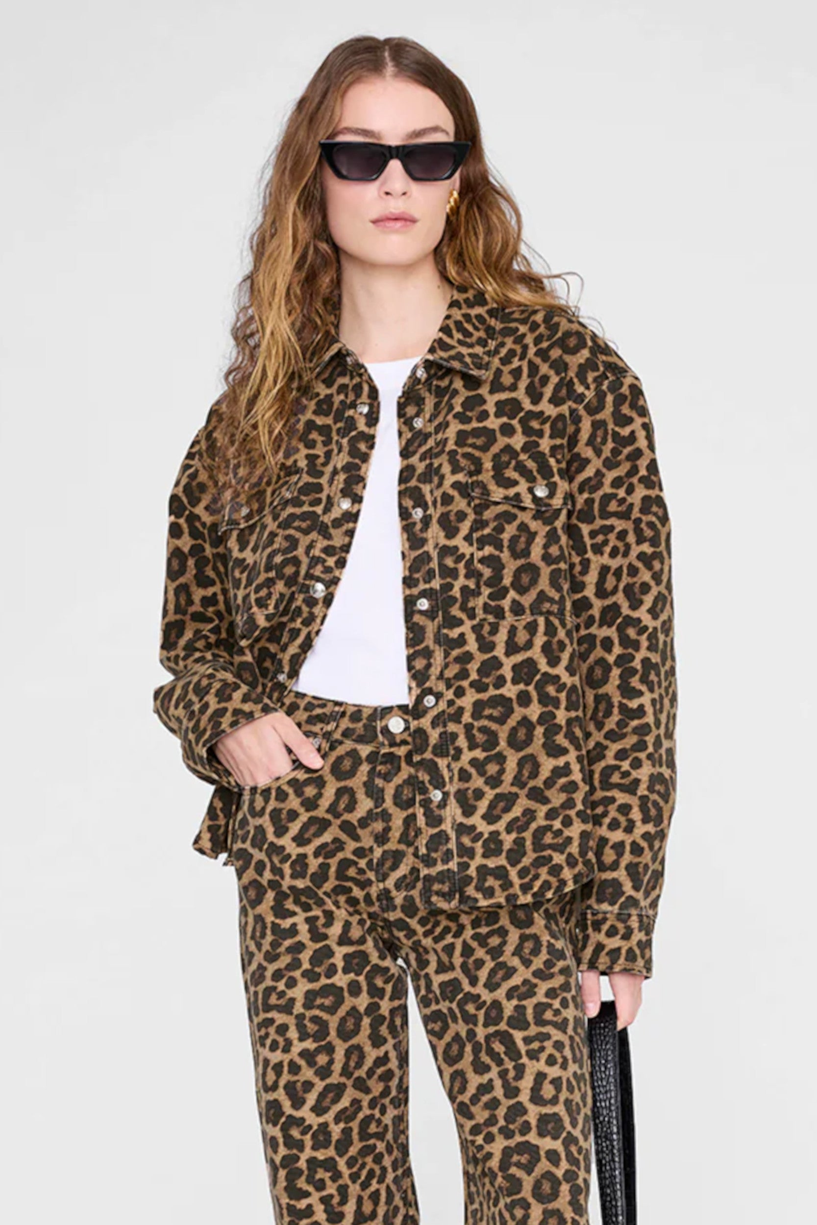 Paxton Shirt Black Brown Leopard