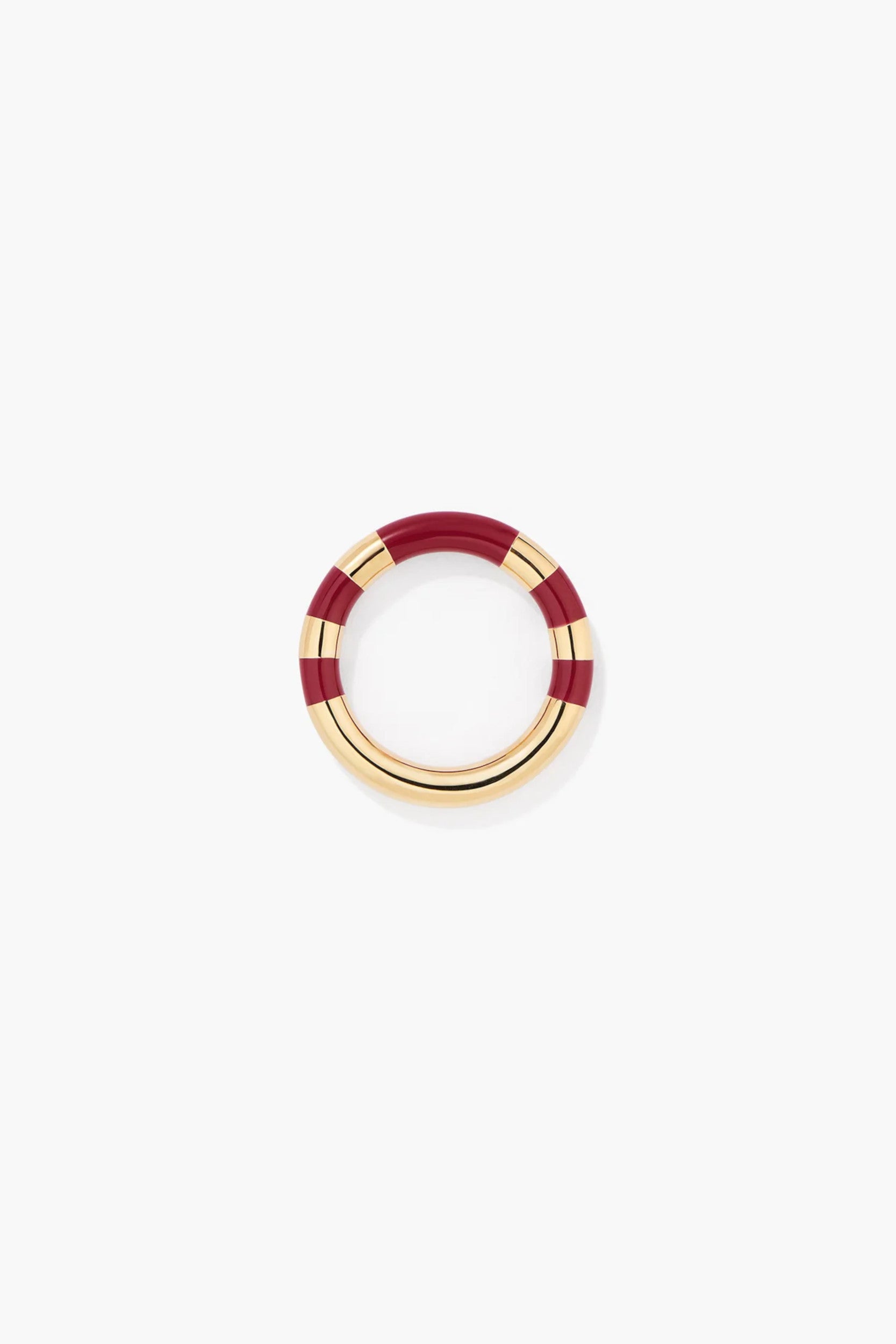 Positano Ring Metal Gold Burgundy