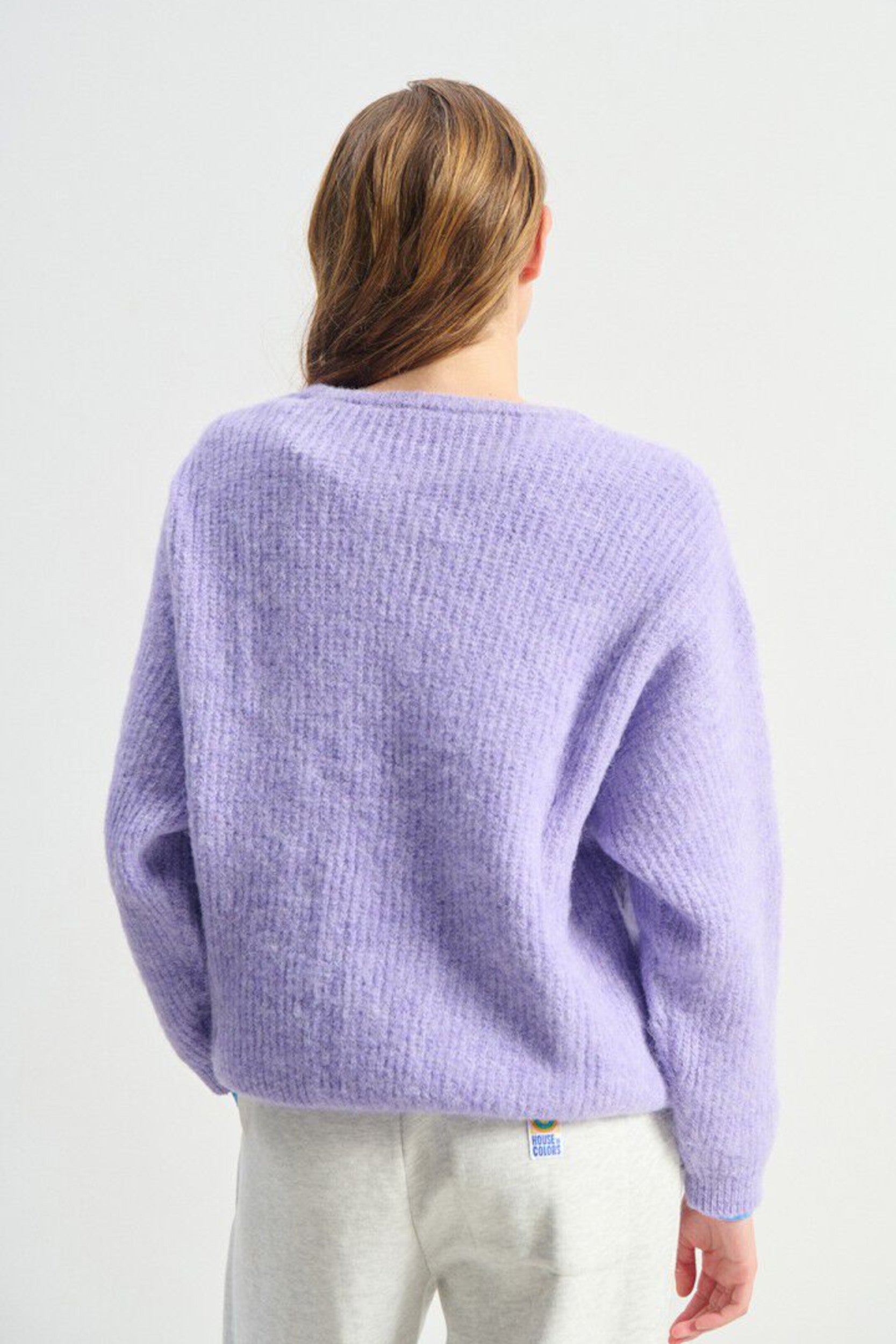 East18uh25 Sweater Lavpast Mottled