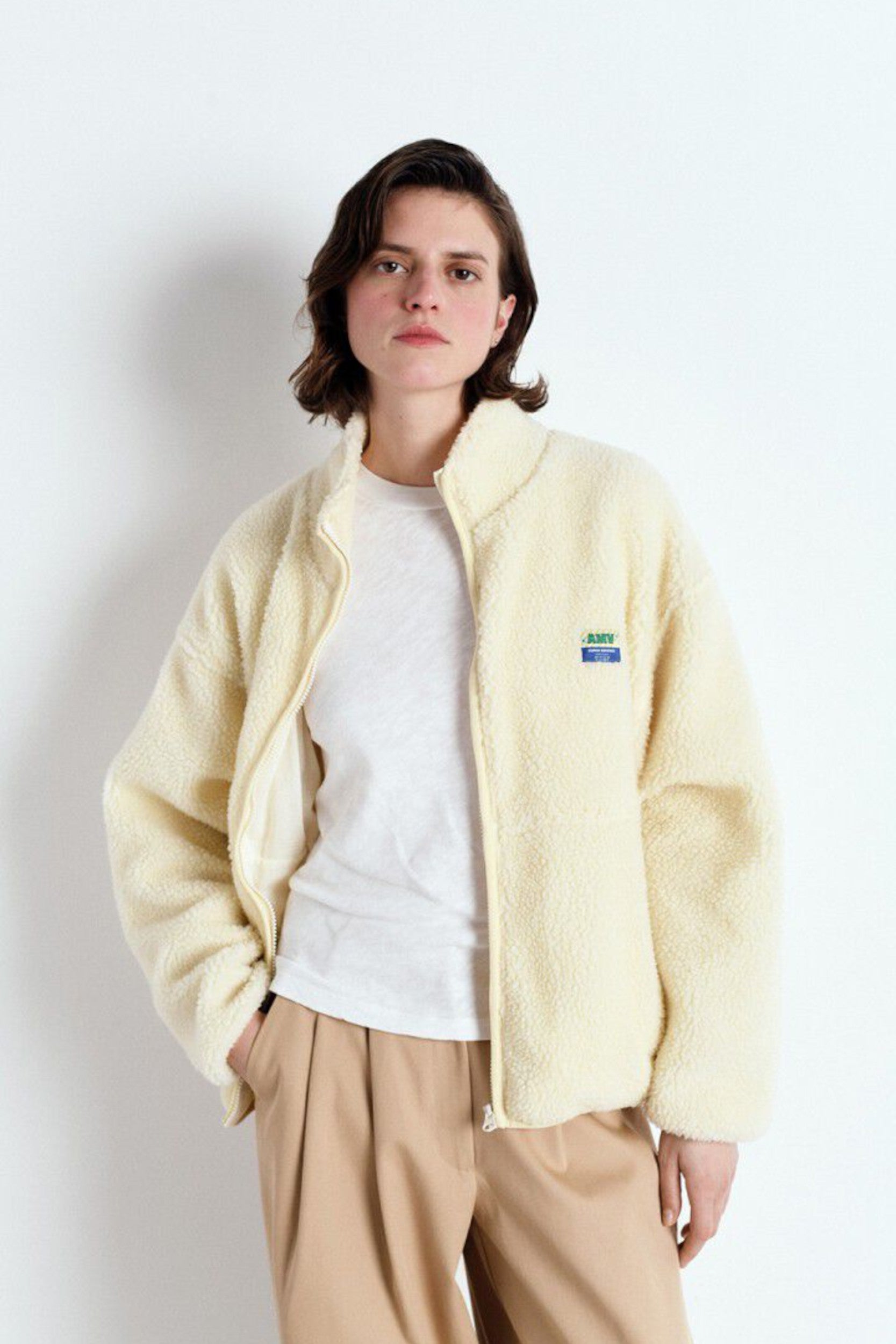 Hok16ch25 Coat Ecru