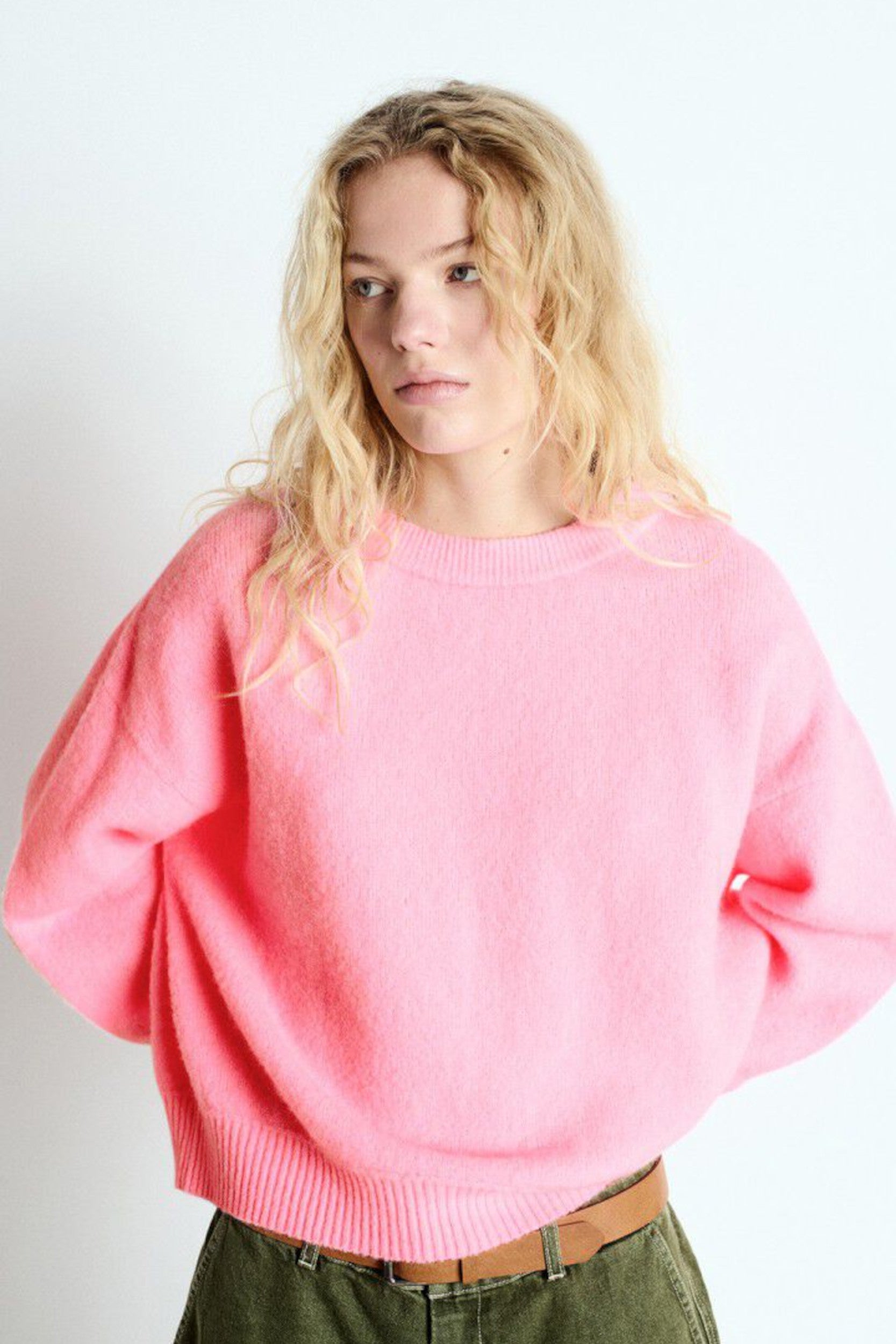 VITO18EE25 Pull Rose Chiné