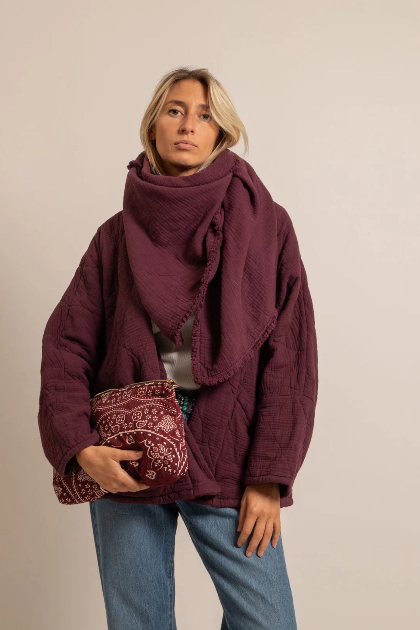 Toronto Scarf Burgundy