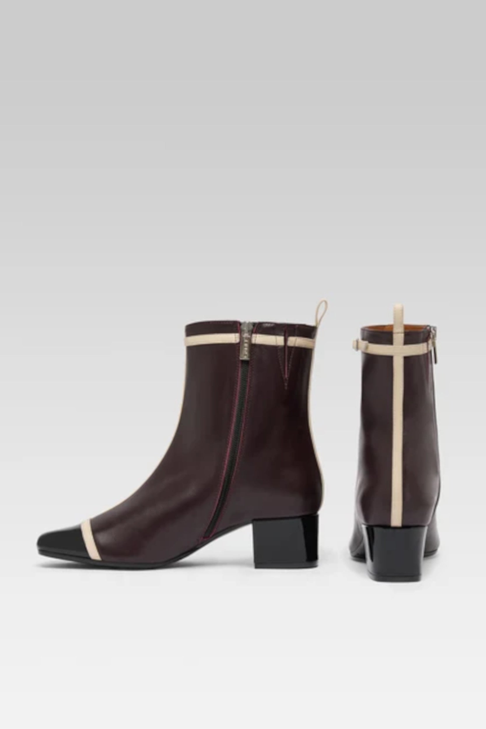 Start Bis Chaussures Aubergine Blanc cassé — Carel, vue 4