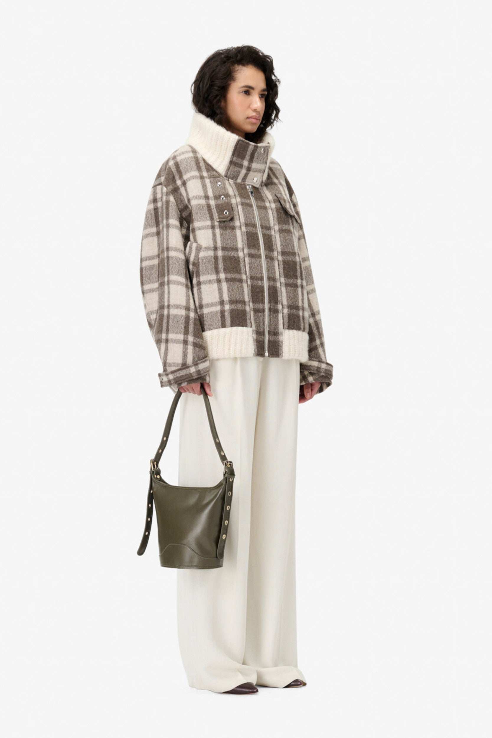 Fabricia Coat Ecru Brown