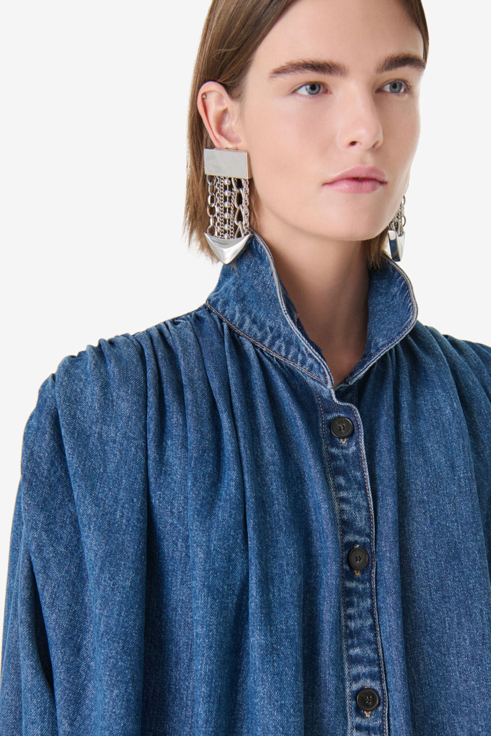 Julie Shirt Blue Fluid