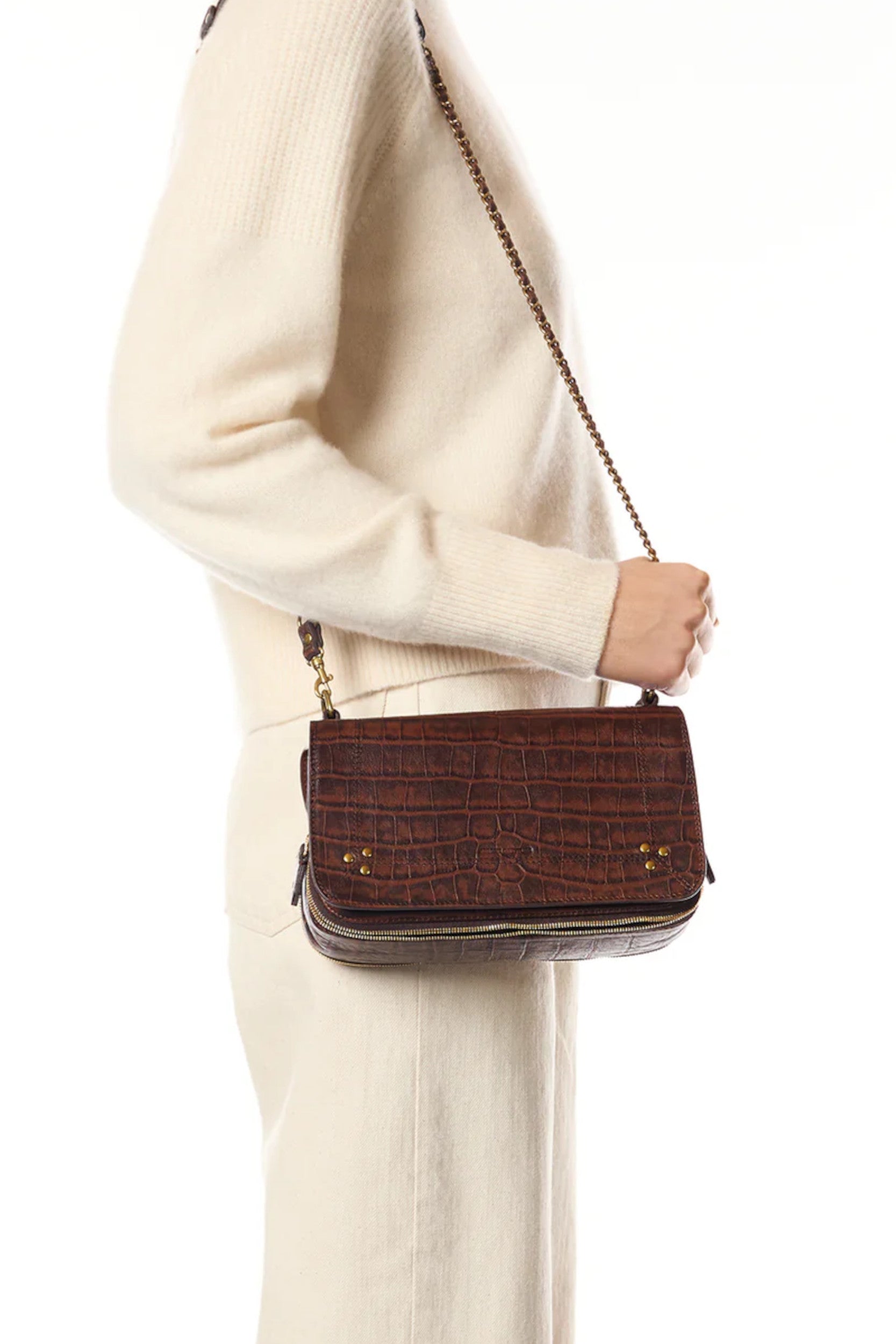 Bobi Bag Croco Cigare