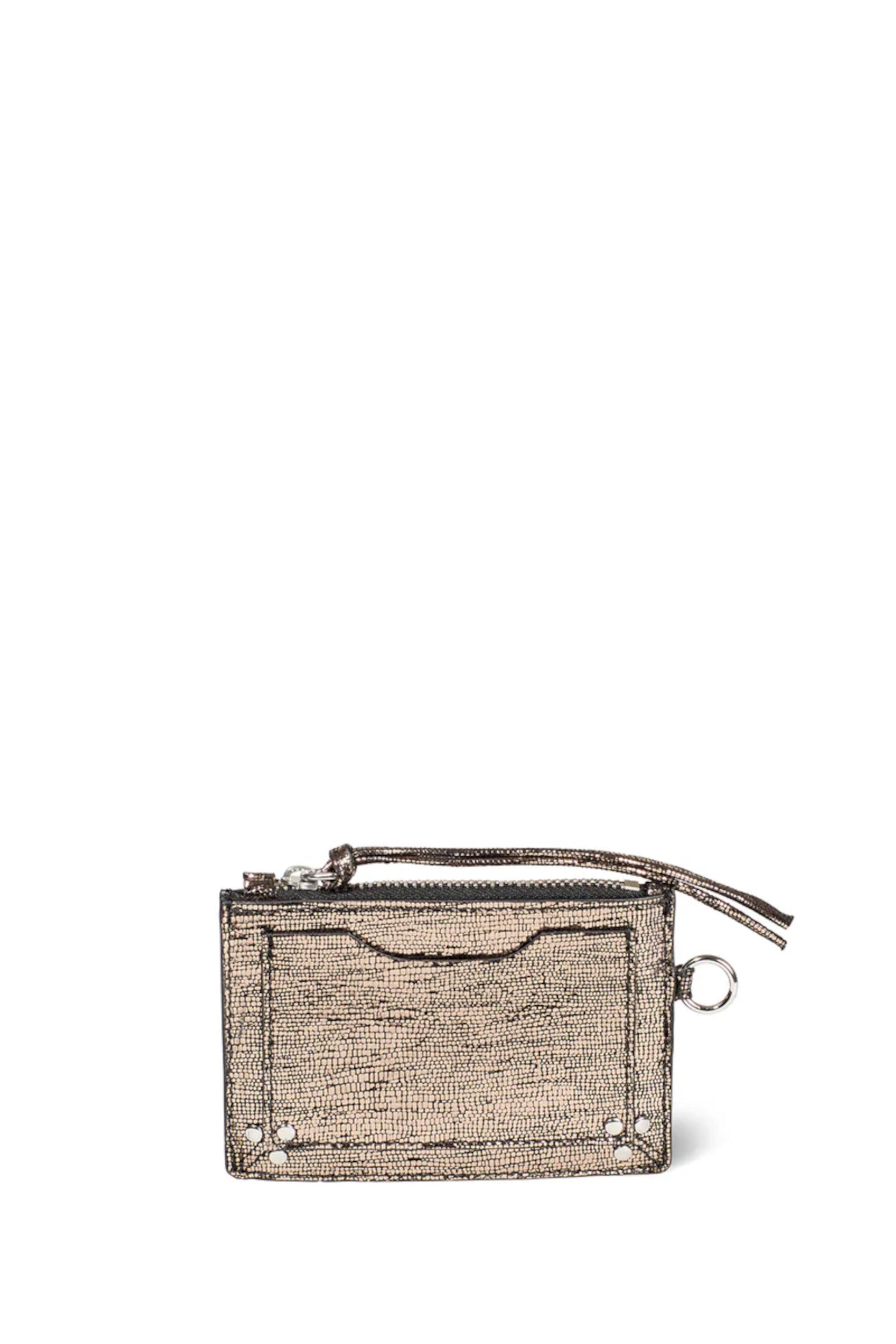 Lucky Card Cowskin Lame Champagne