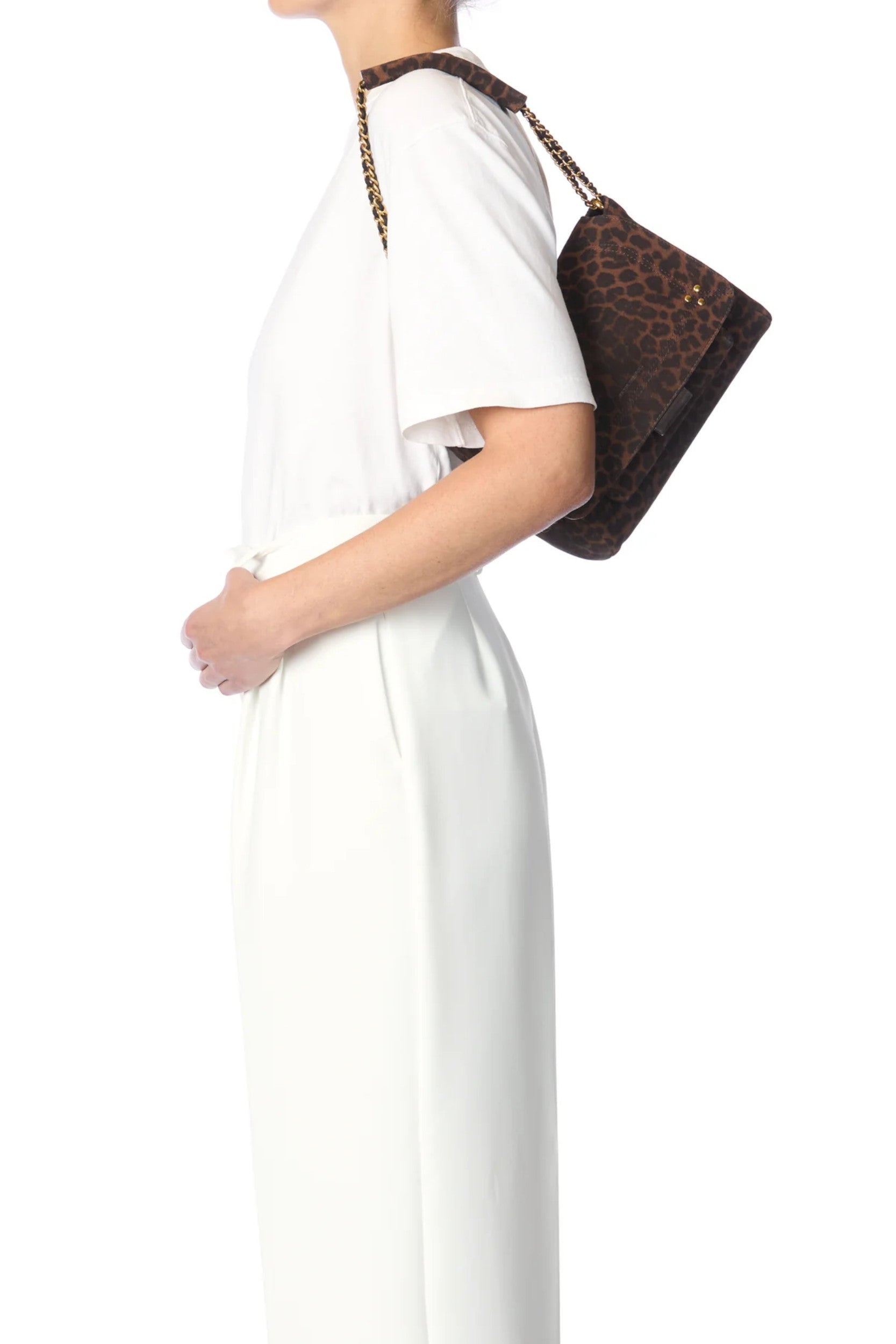 Lulu M Bag Natural Leopard