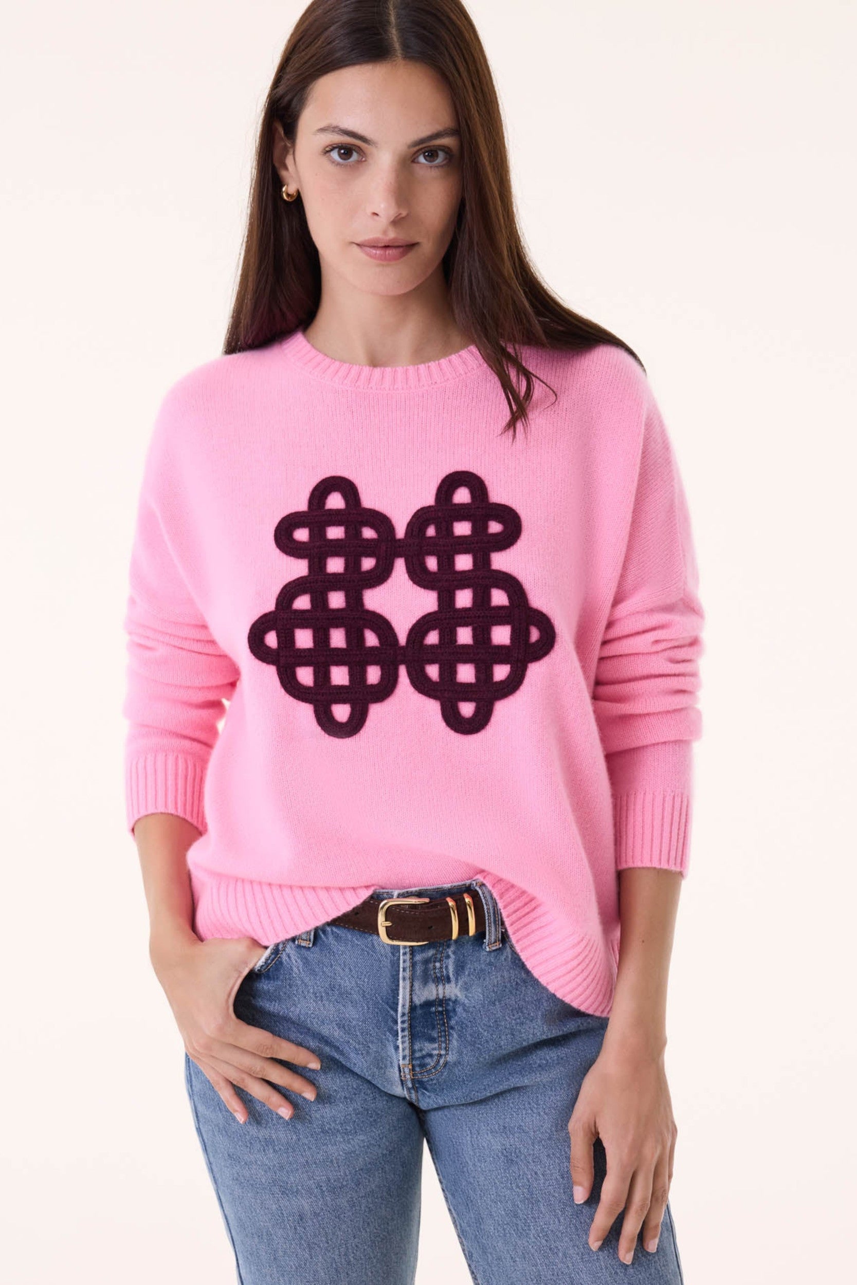 Amelie Symbol Sweater Pink Candy