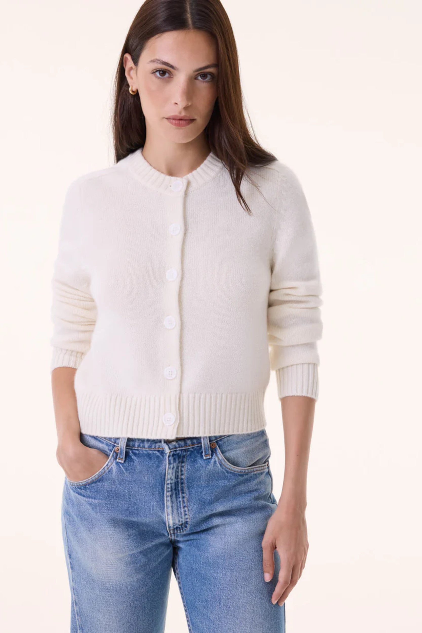 Caroline Cardigan White