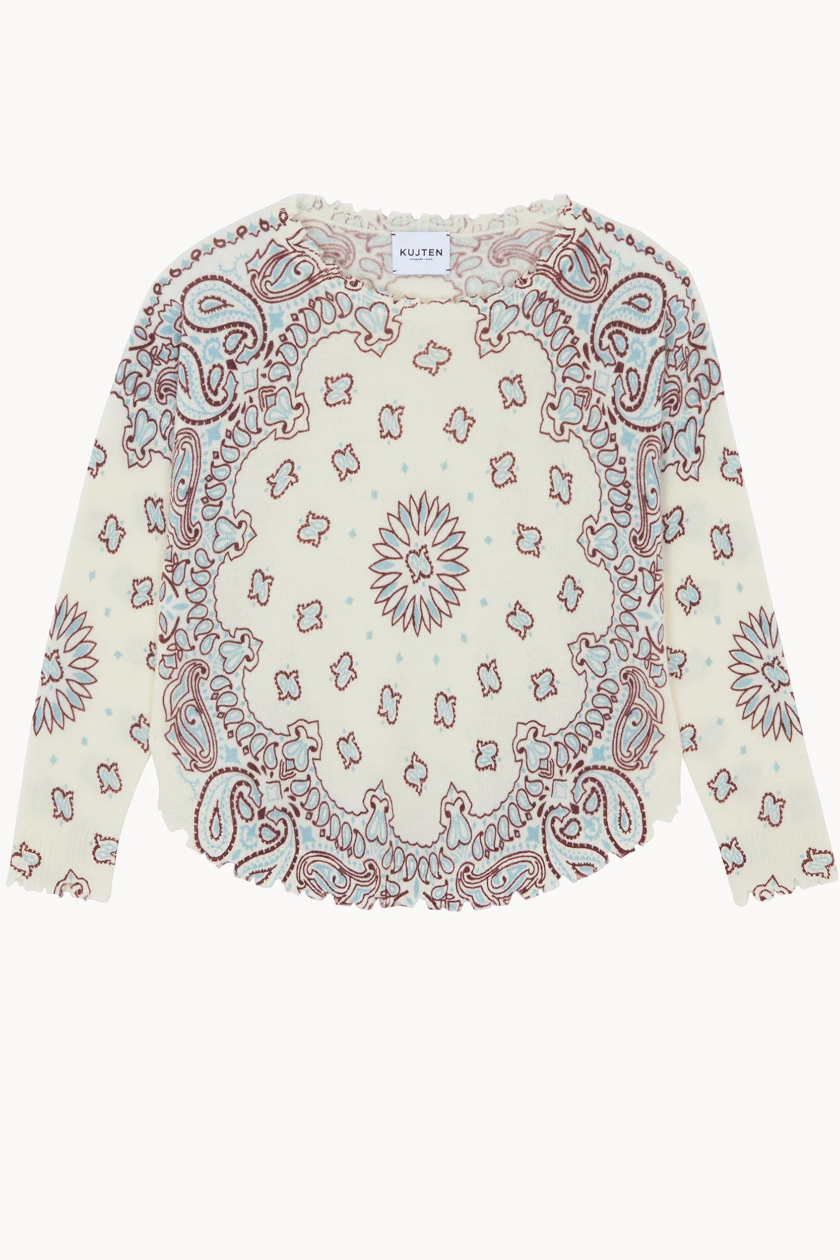 Mela Bandana Bico Sweater White Sienne