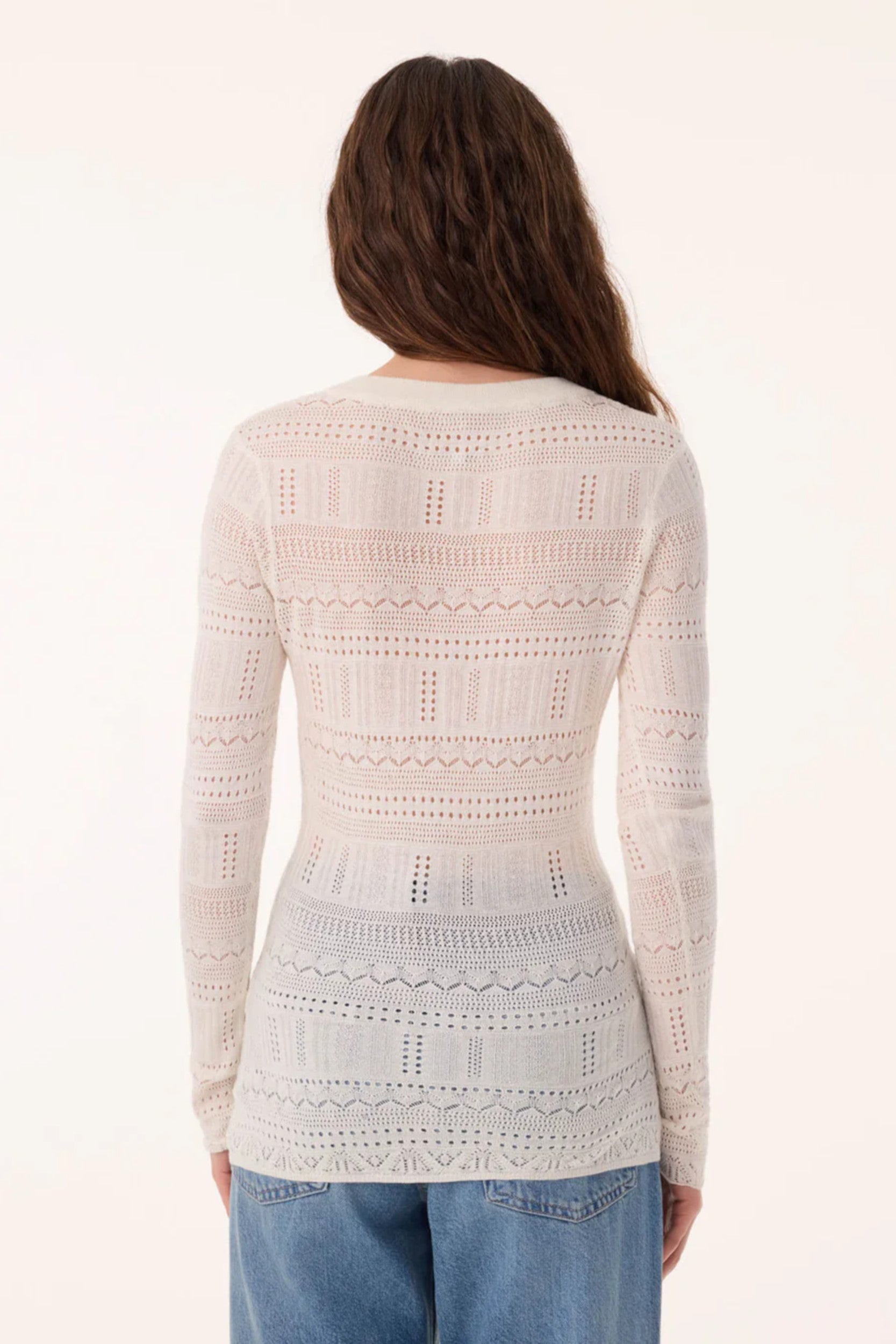 Semeti Pointelle Sweater White