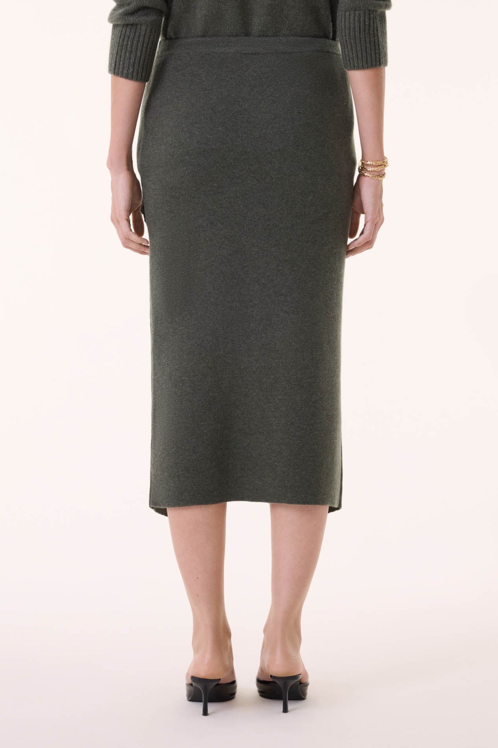 Solange Lacets Skirt Dark Khaki