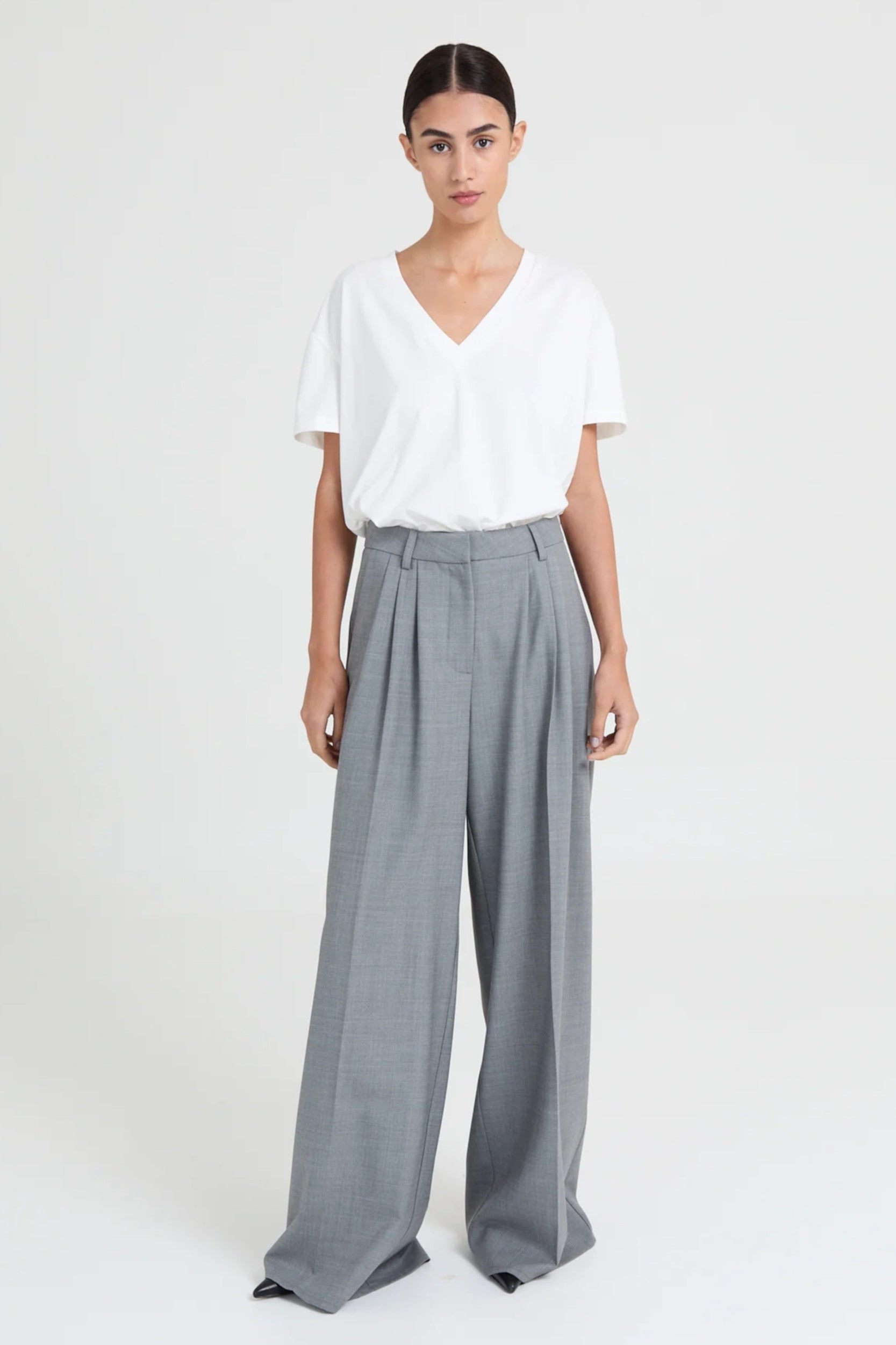 Camille Pants Grey Melange