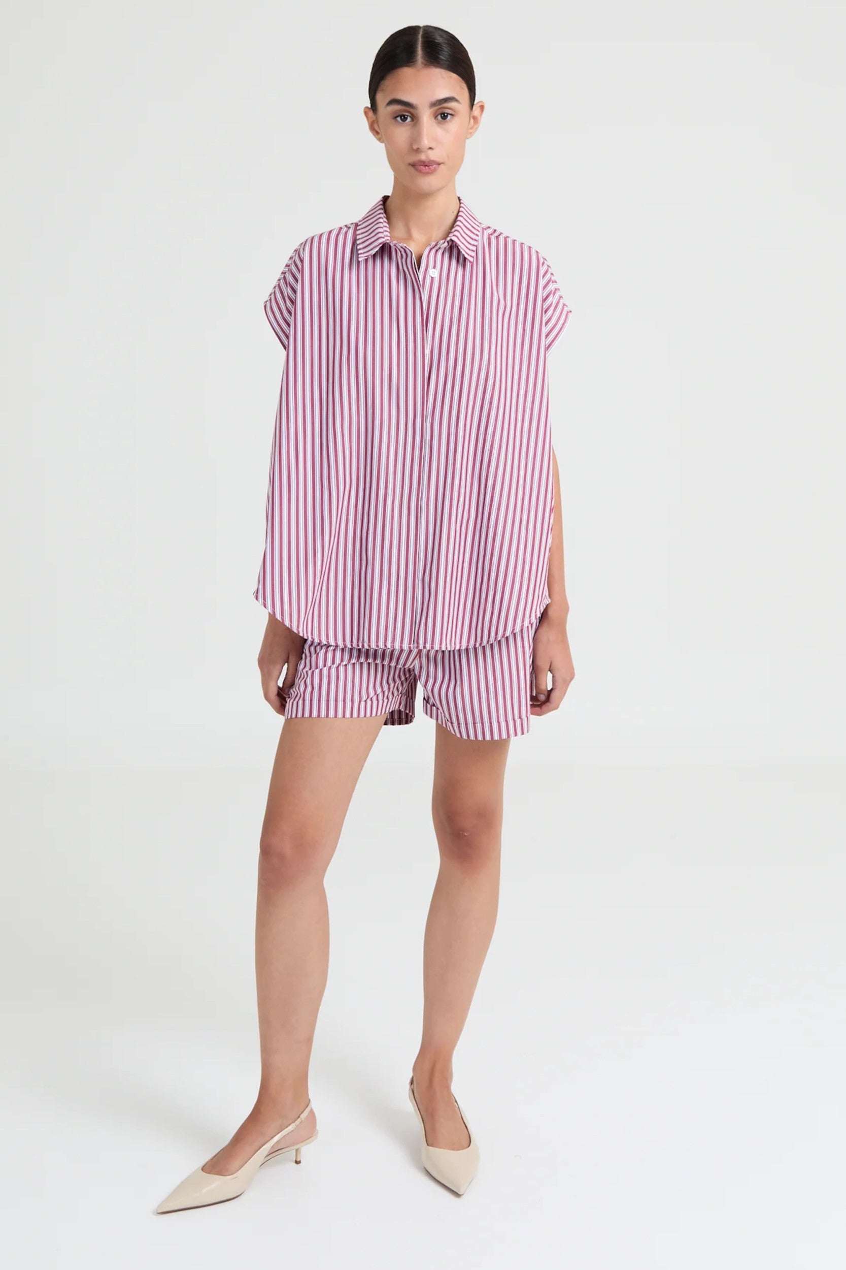 Geraldine Short Pink Burgundy