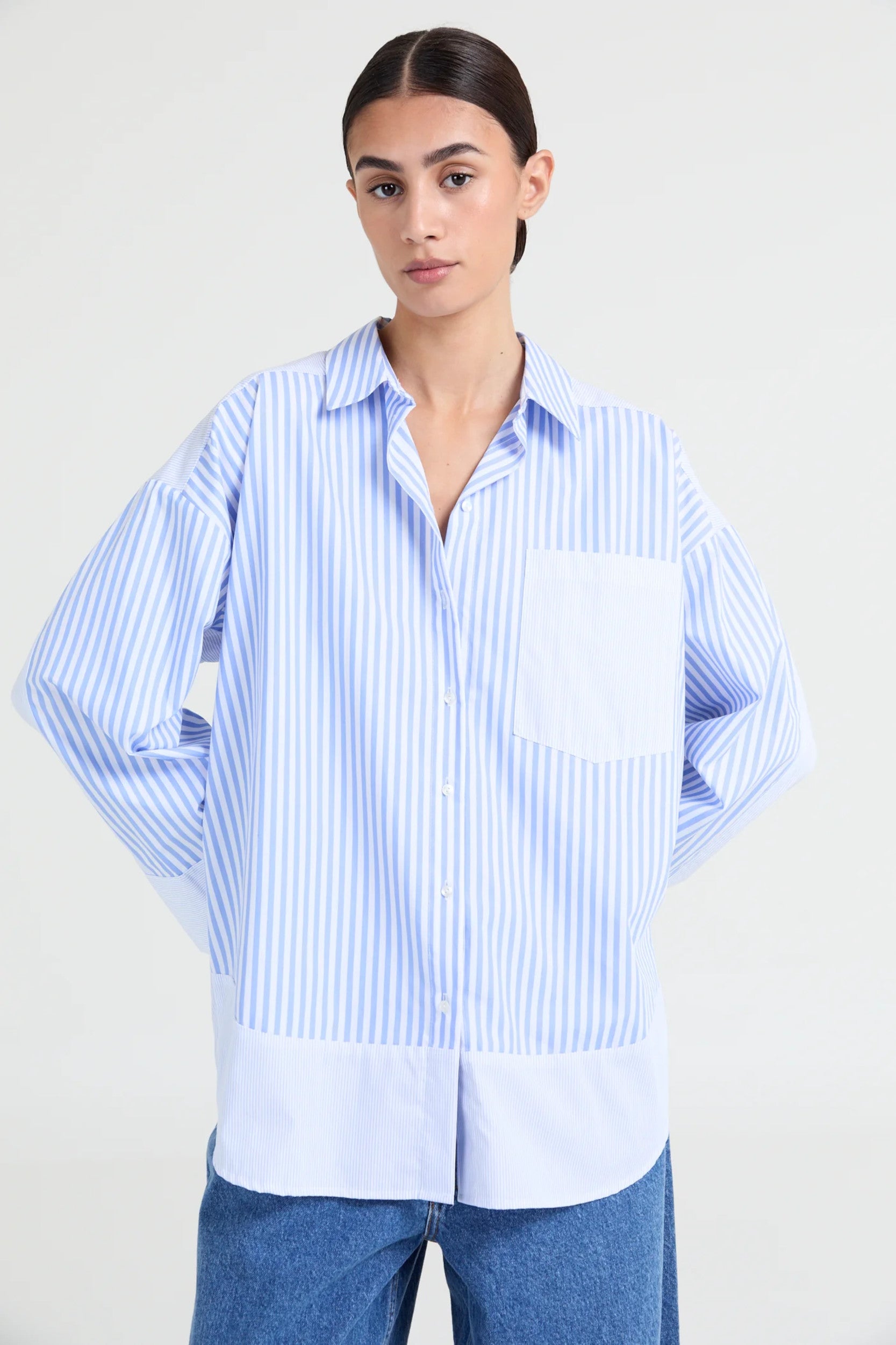 Jade Shirt Blue Stripped
