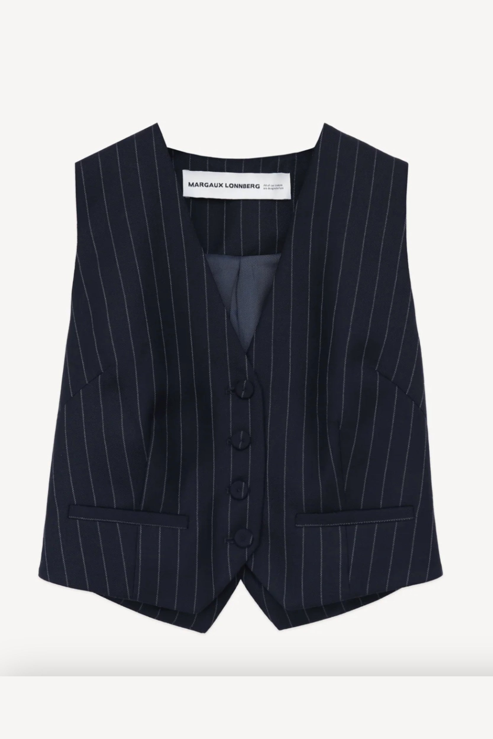 Dee Vest Navy Stripes