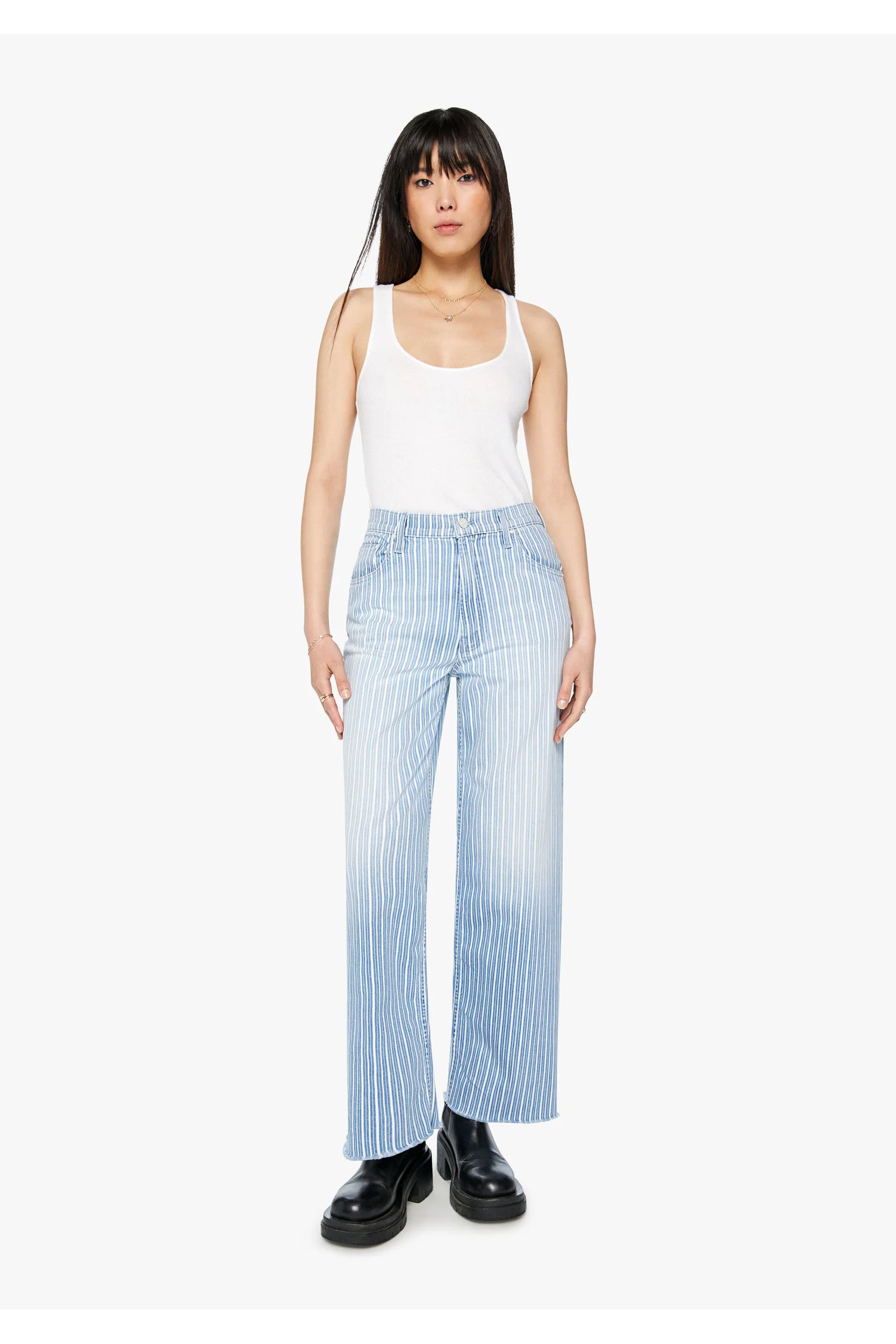 High Waisted Spinner Zip Skimp Pant Lined Up