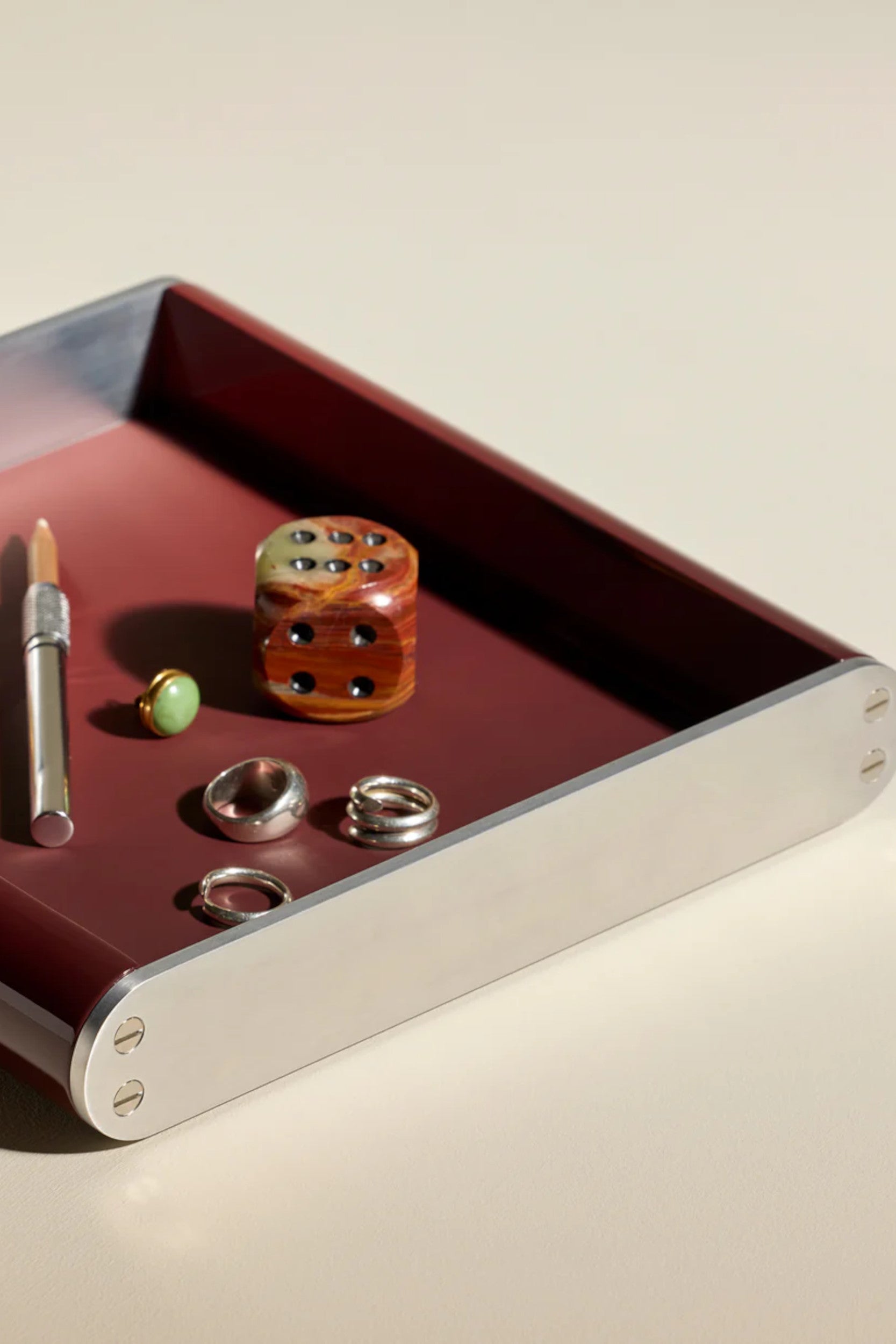 Oscar Trinket Bowl 25X25 Carmin