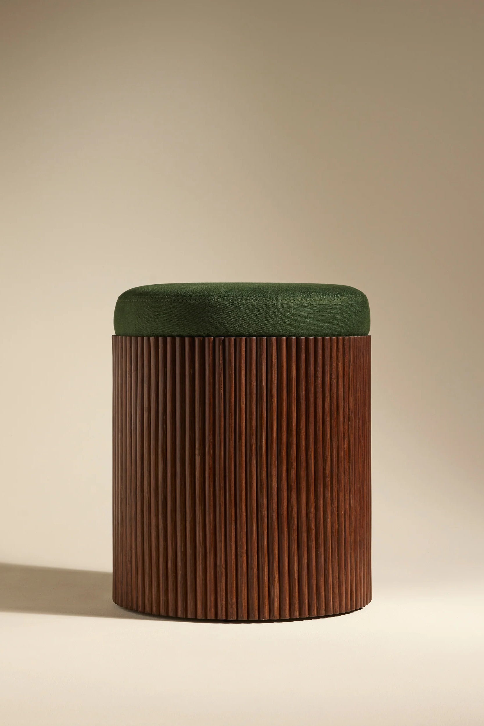 Riviera Pouf Walnut Green