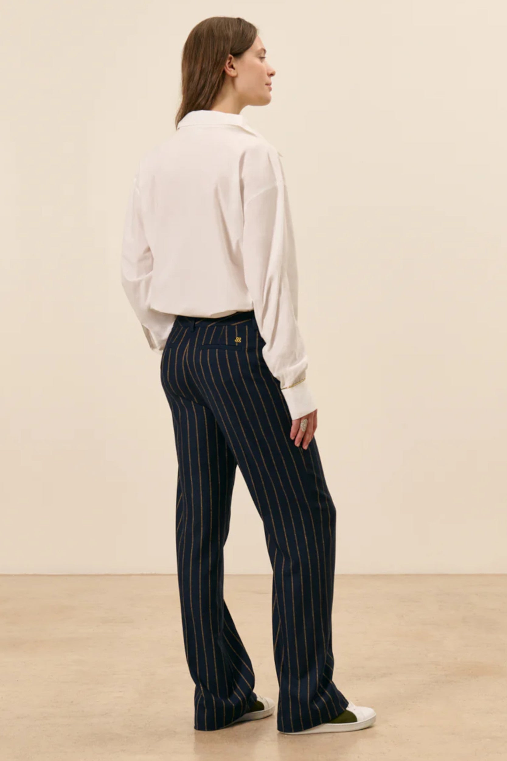 Sevigne Smoking Pant Night Stripes Ochre