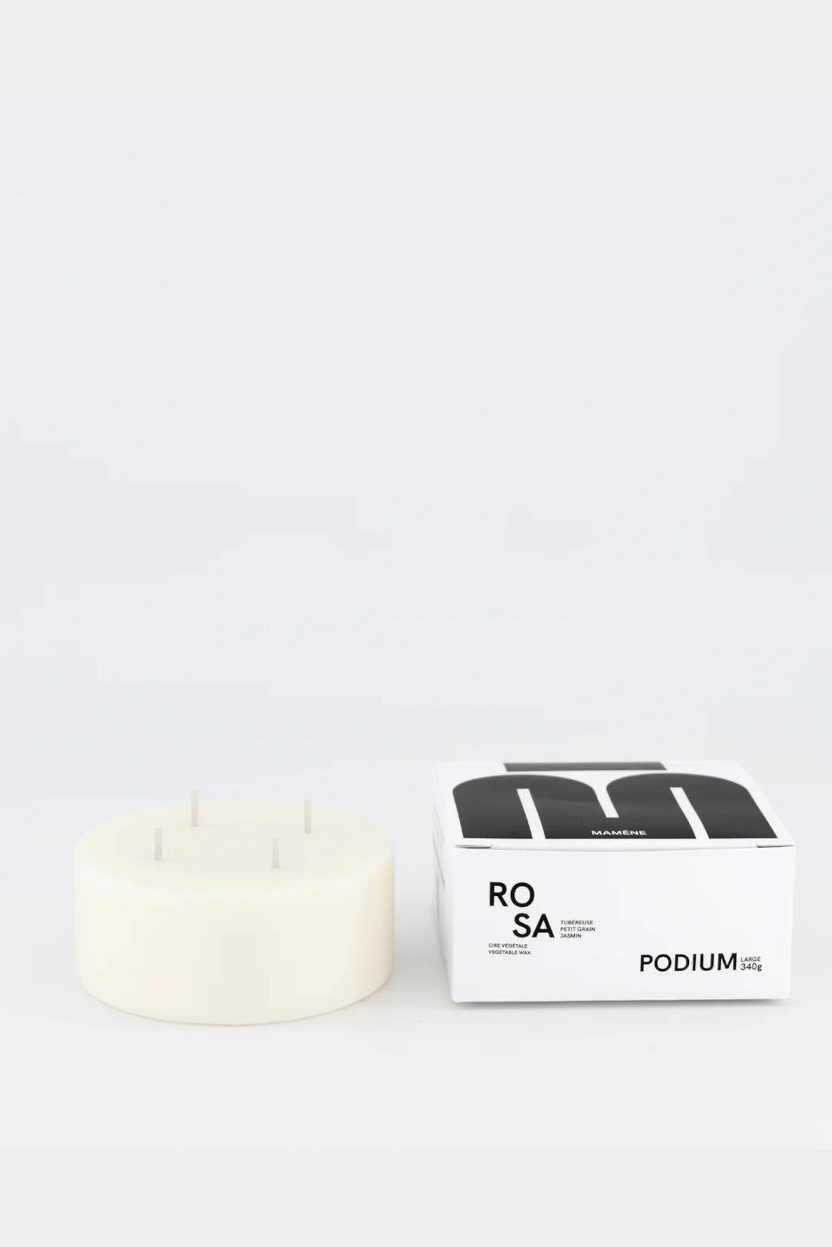 Recharge Podium Large 340G Rosa Candle White