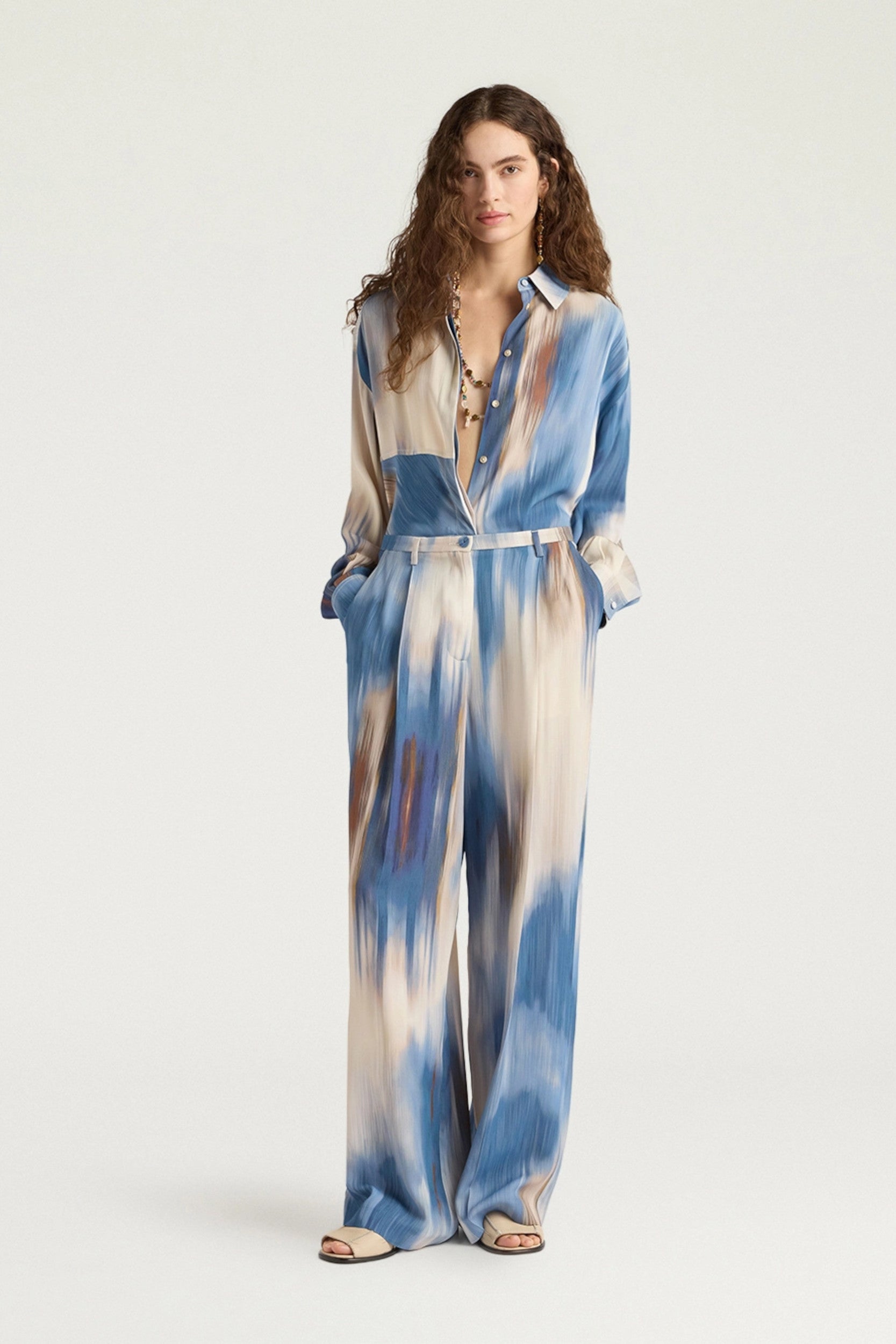 Aliento Pants Ceruleo Multicolor