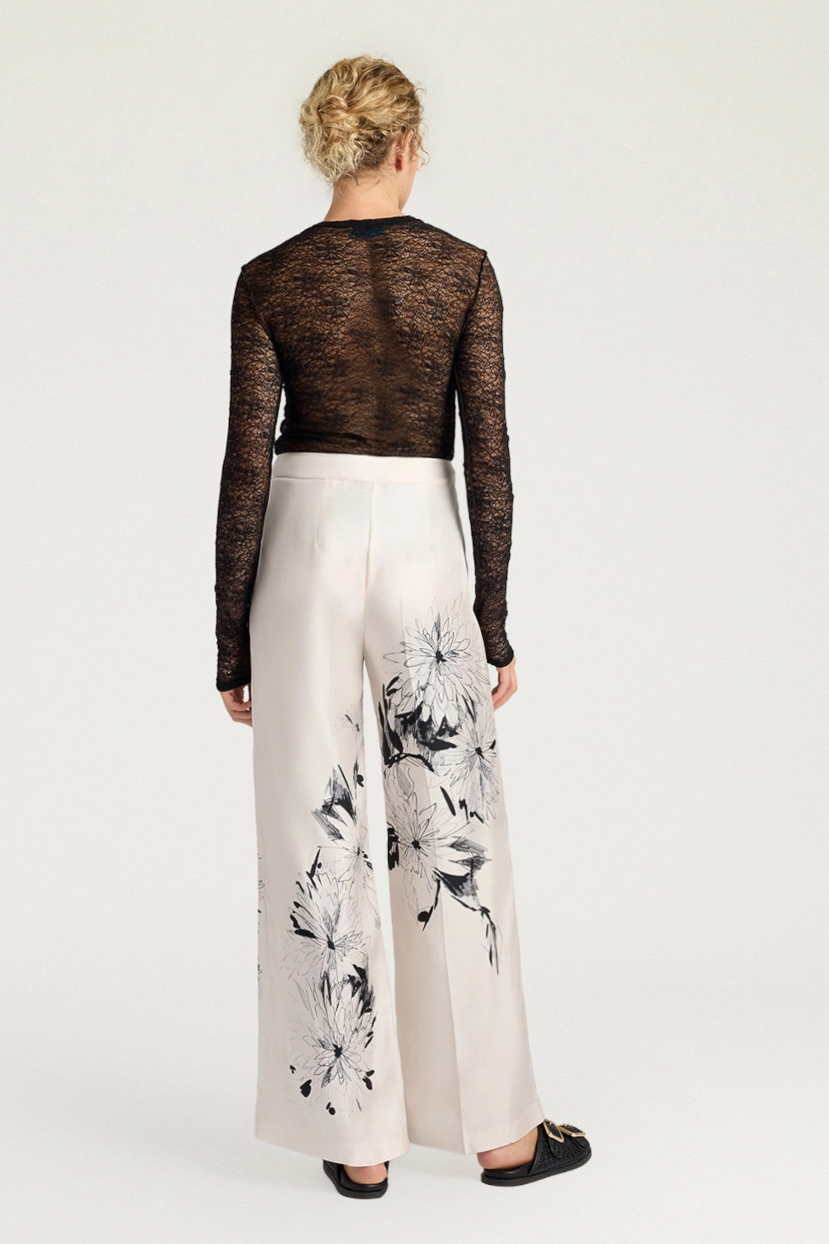 Misaki Pants Bianco Nero