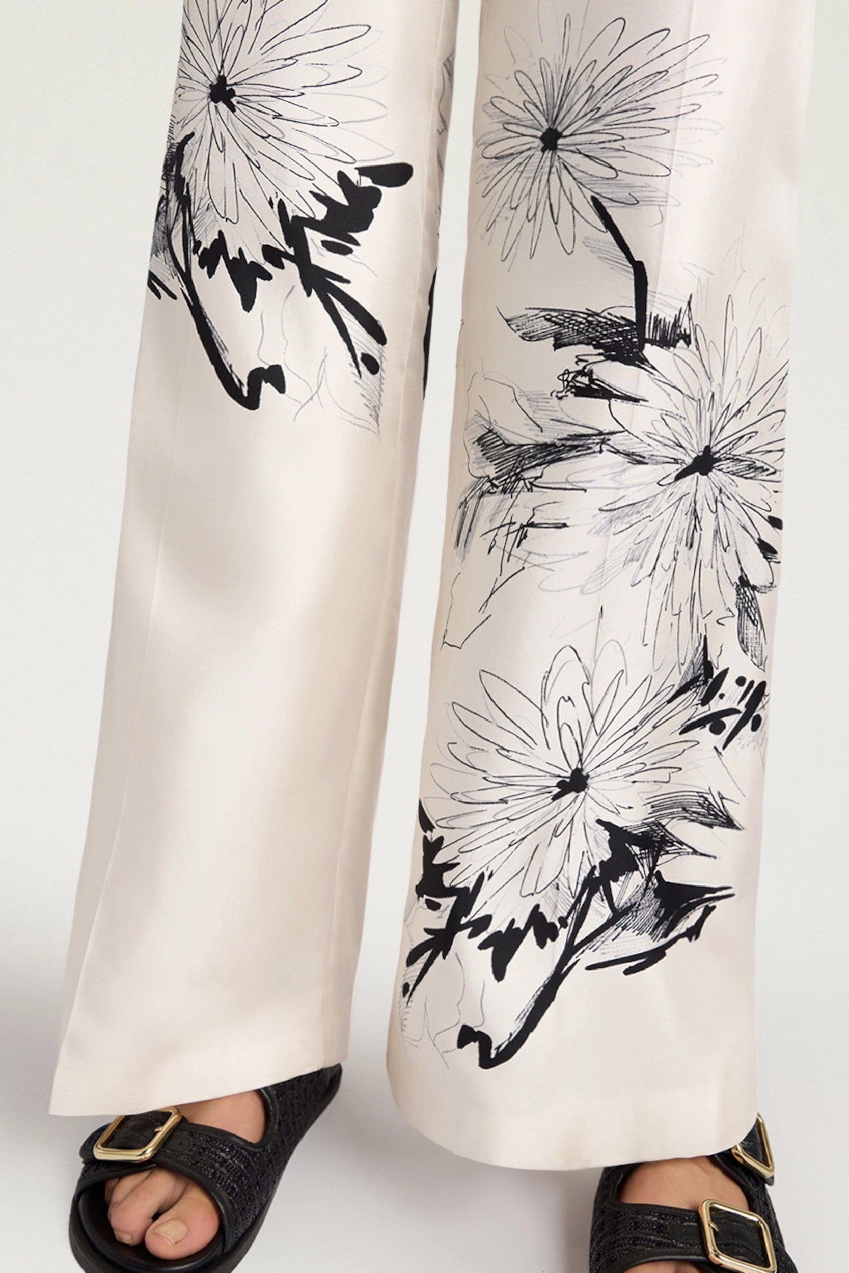 Misaki Pants Bianco Nero