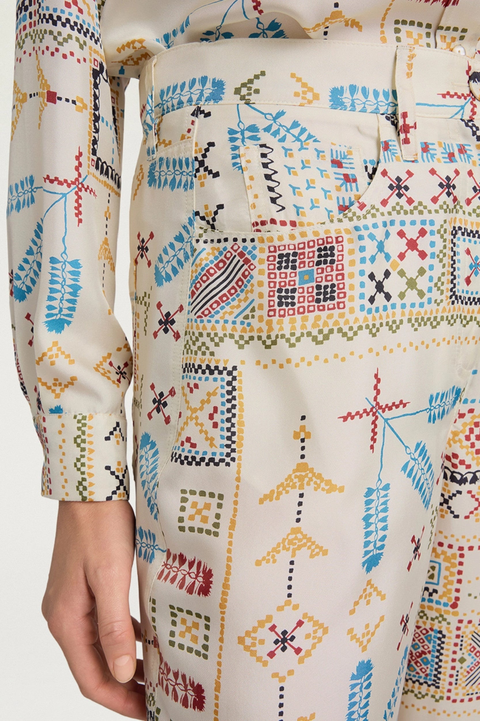 Ortiz Pants Panna Multicolor