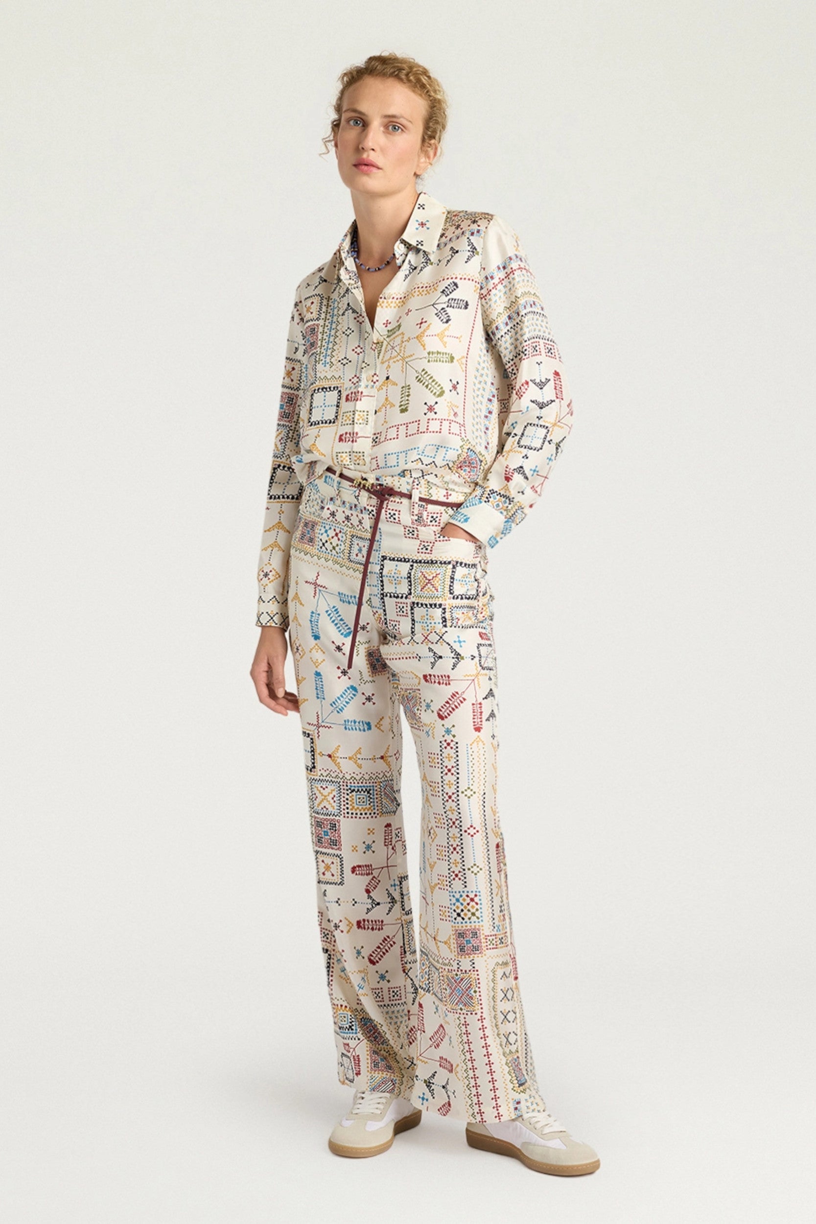 Ortiz Pants Panna Multicolor