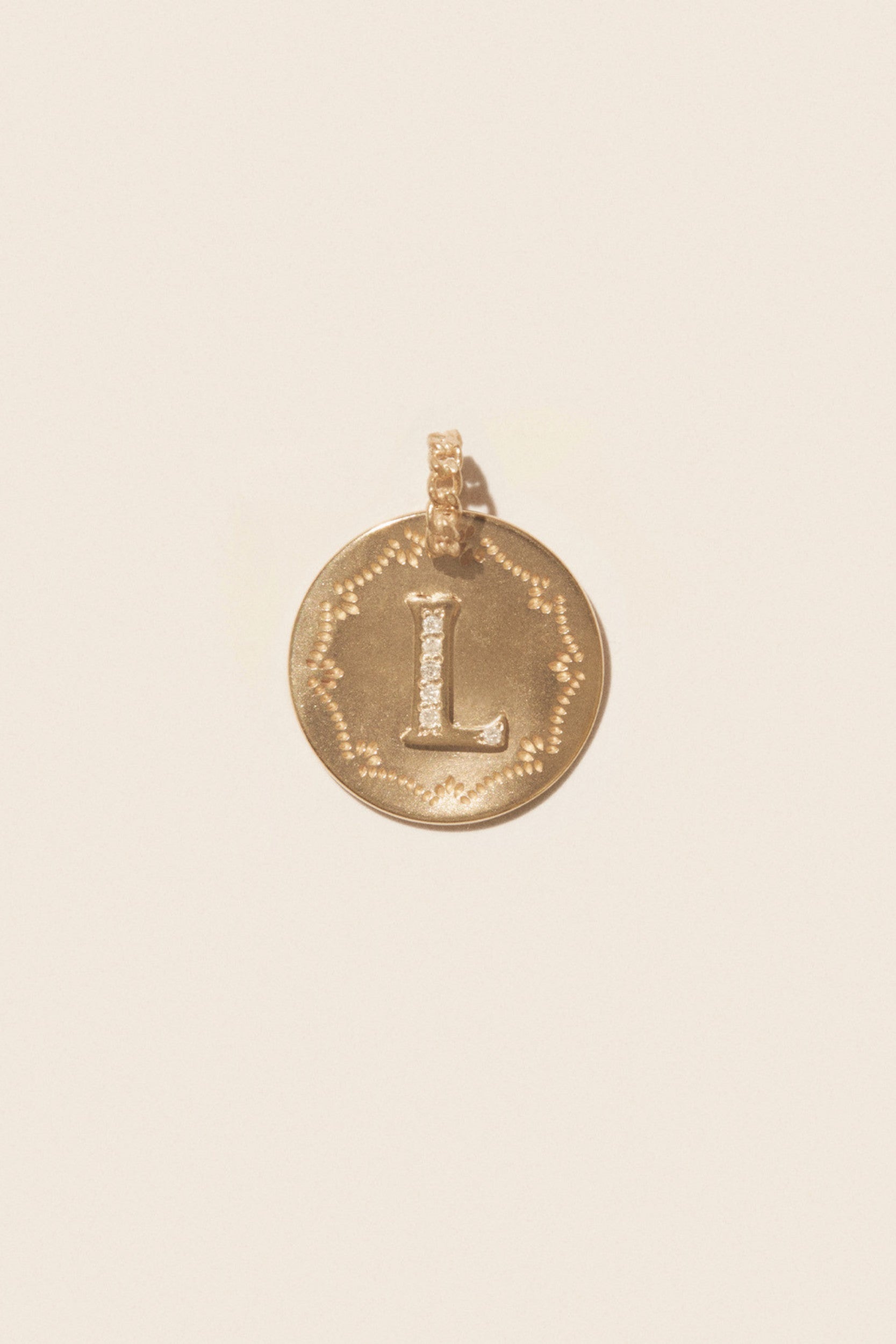Alphabet L Charm Gold