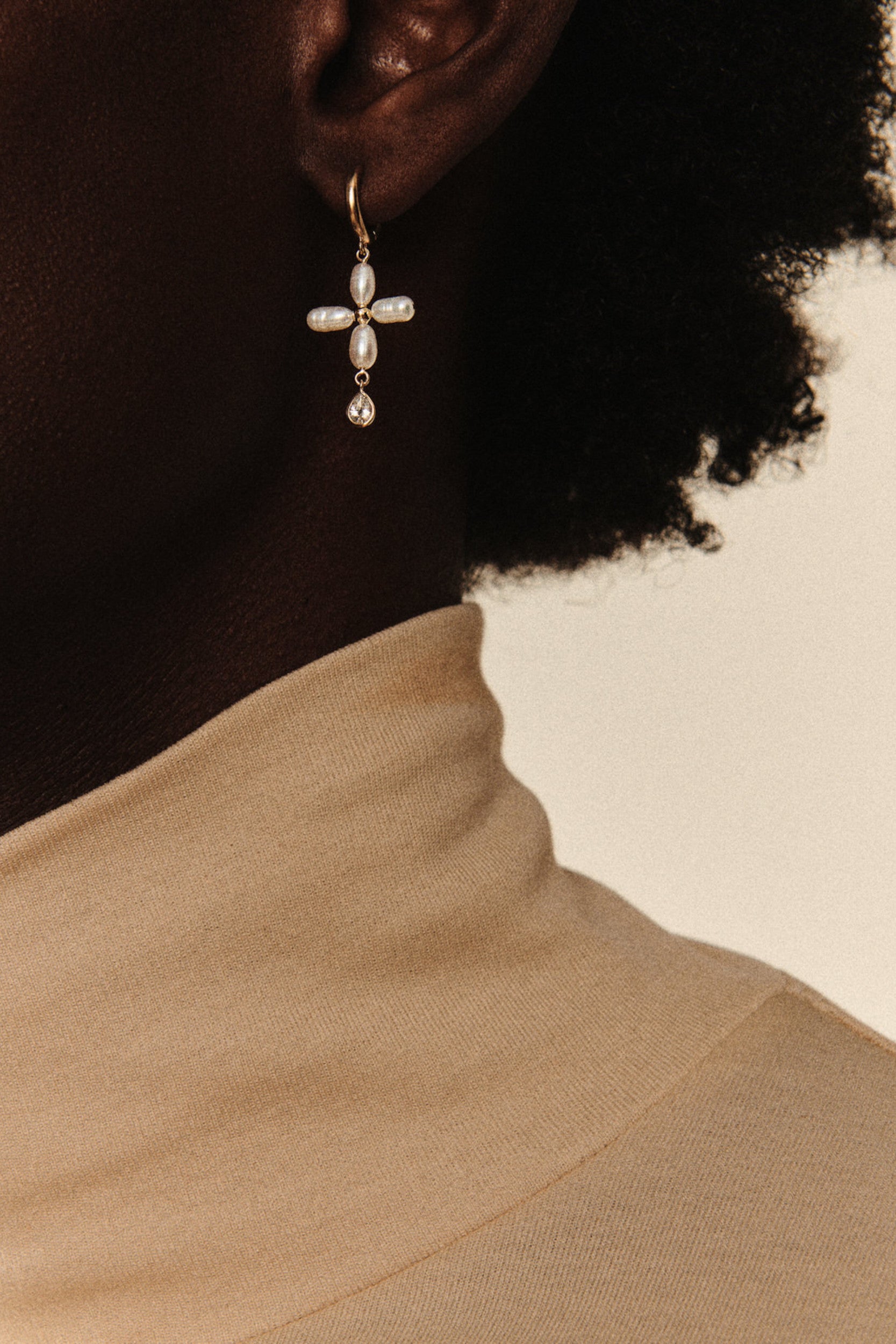 Palerme Earring White Pearl