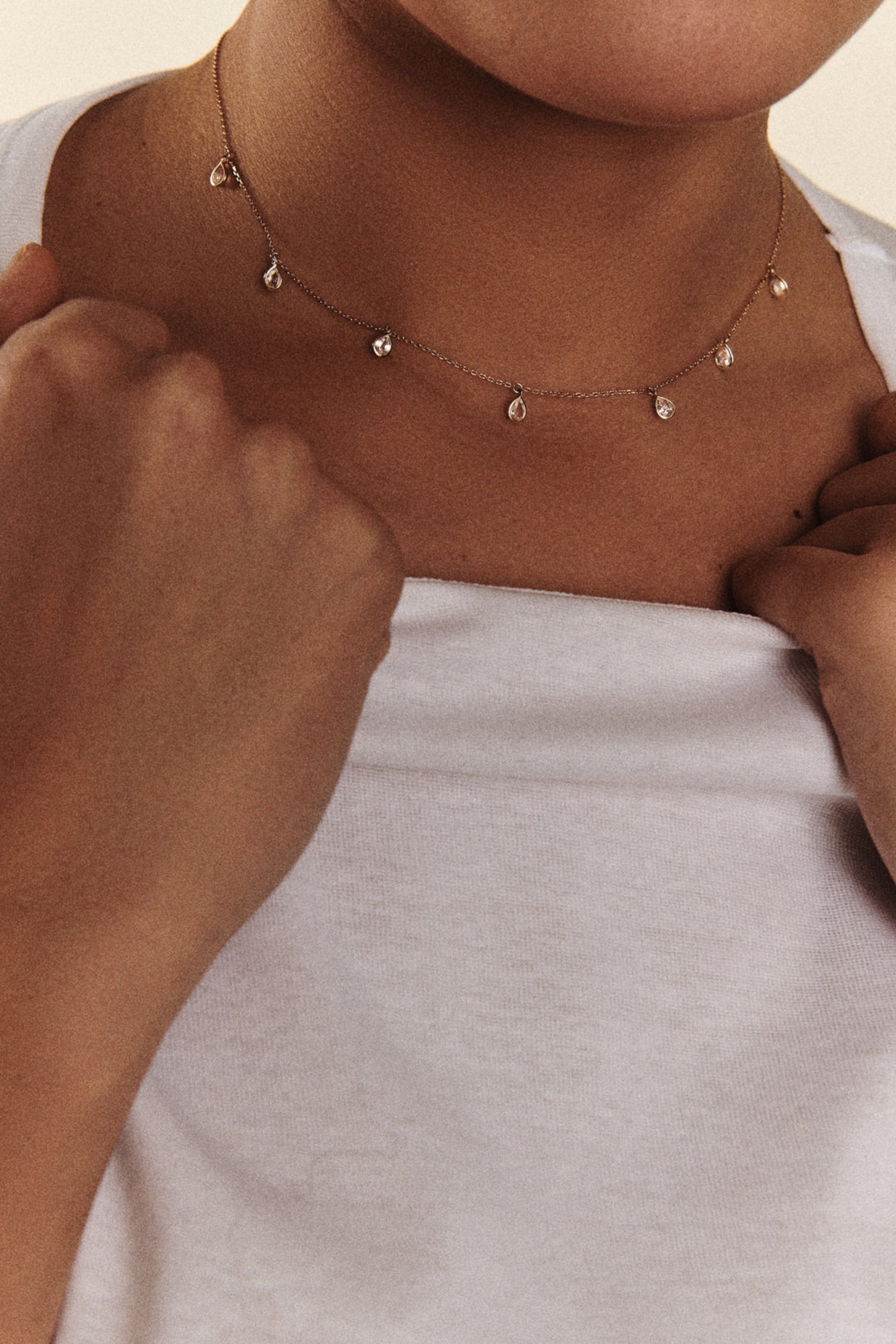 Palerme Necklace White Saphir