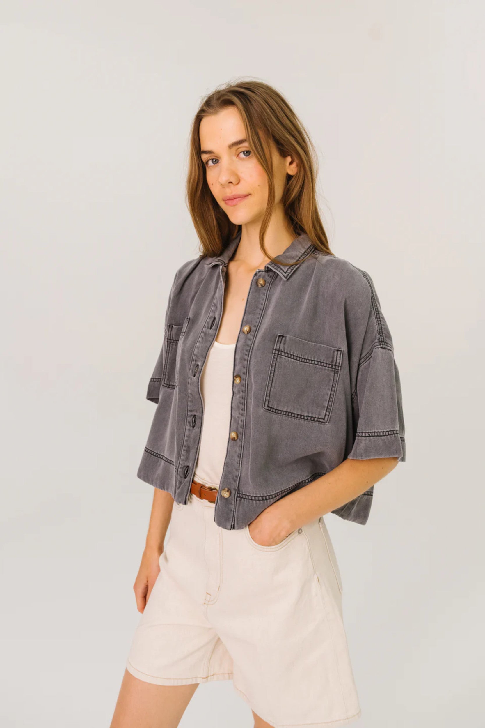 Jules Brume Shirt Black Indigo