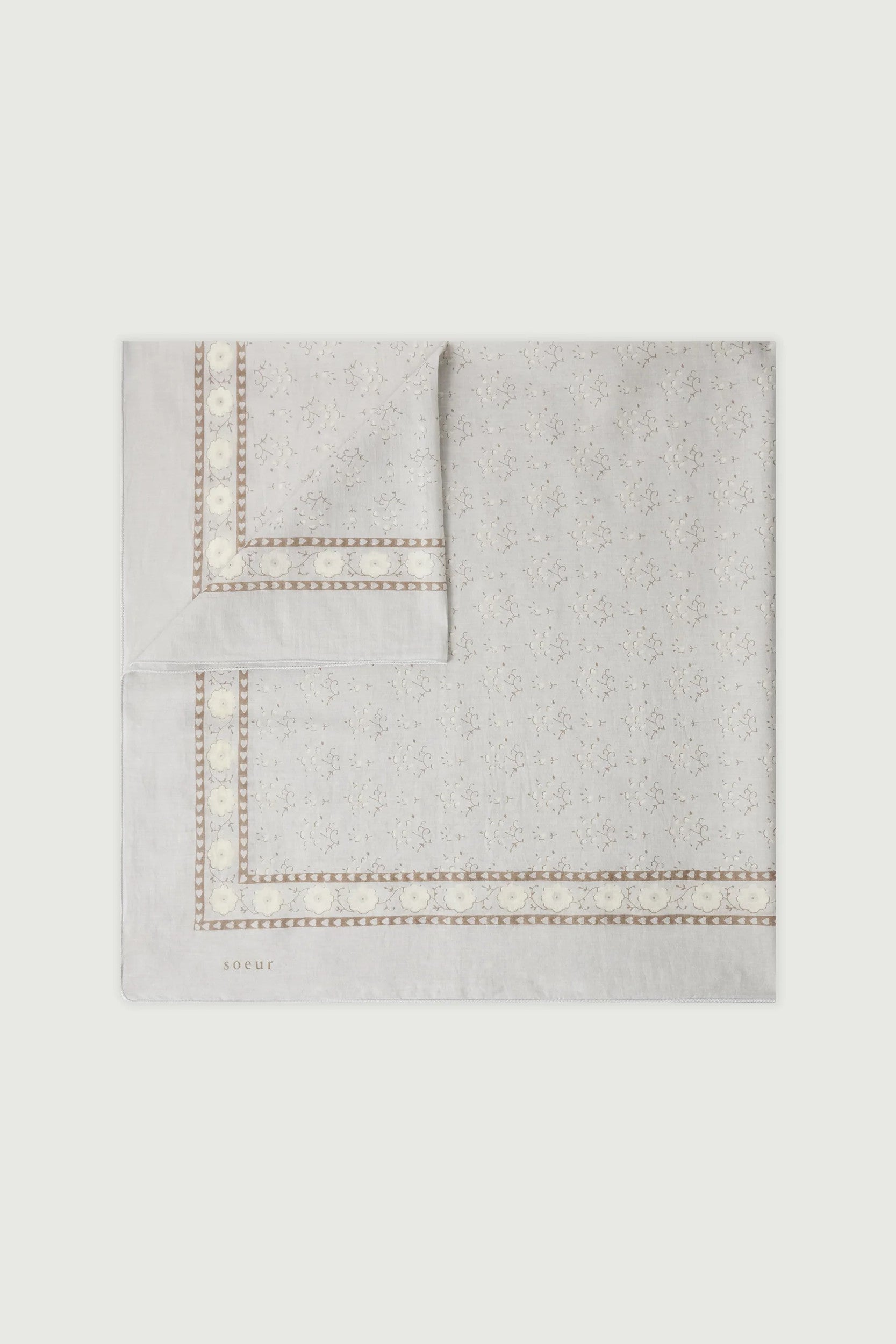 Classic Scarf Light Grey White