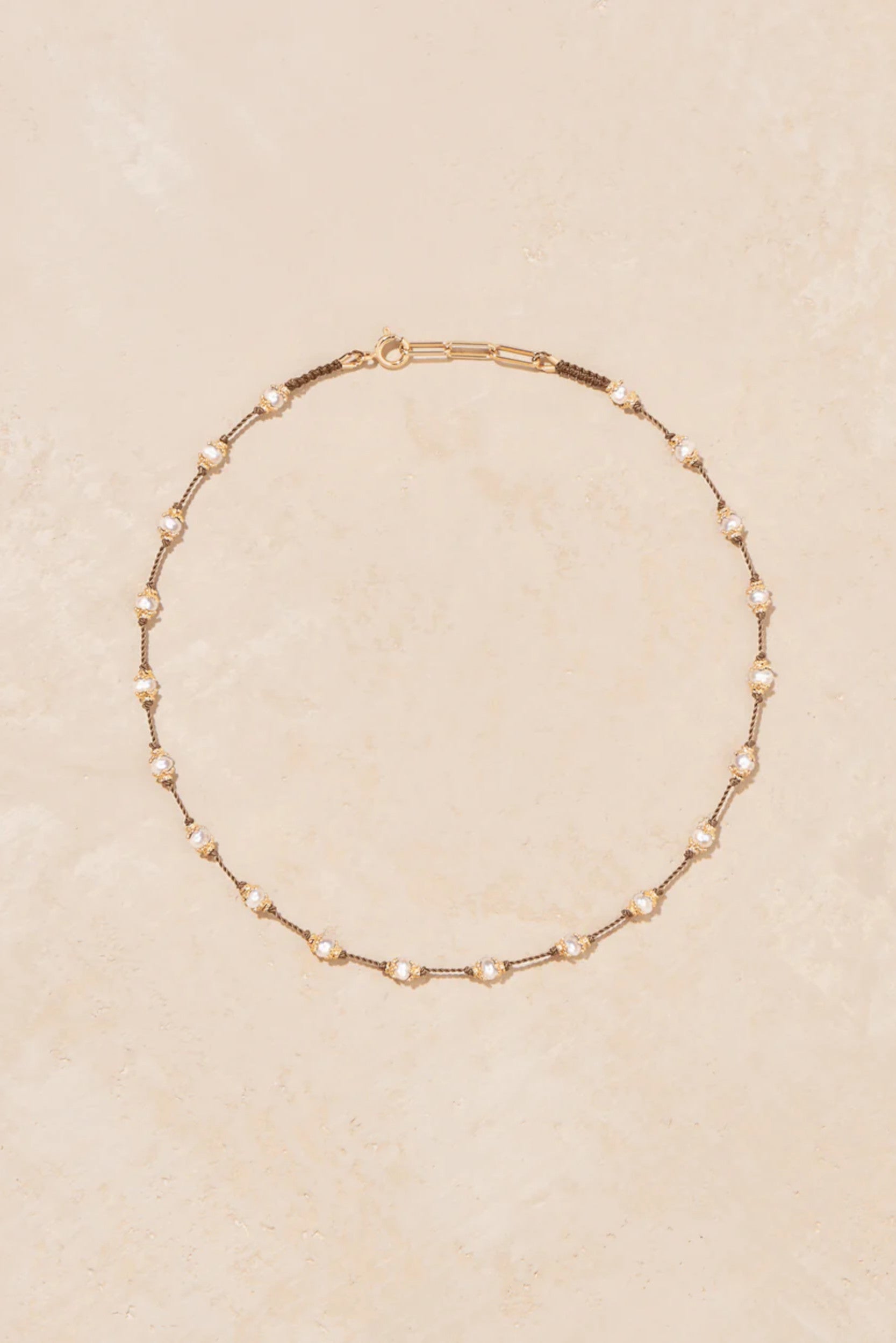 Peony Pearl Collier Doré — Tityaravy, vue 2