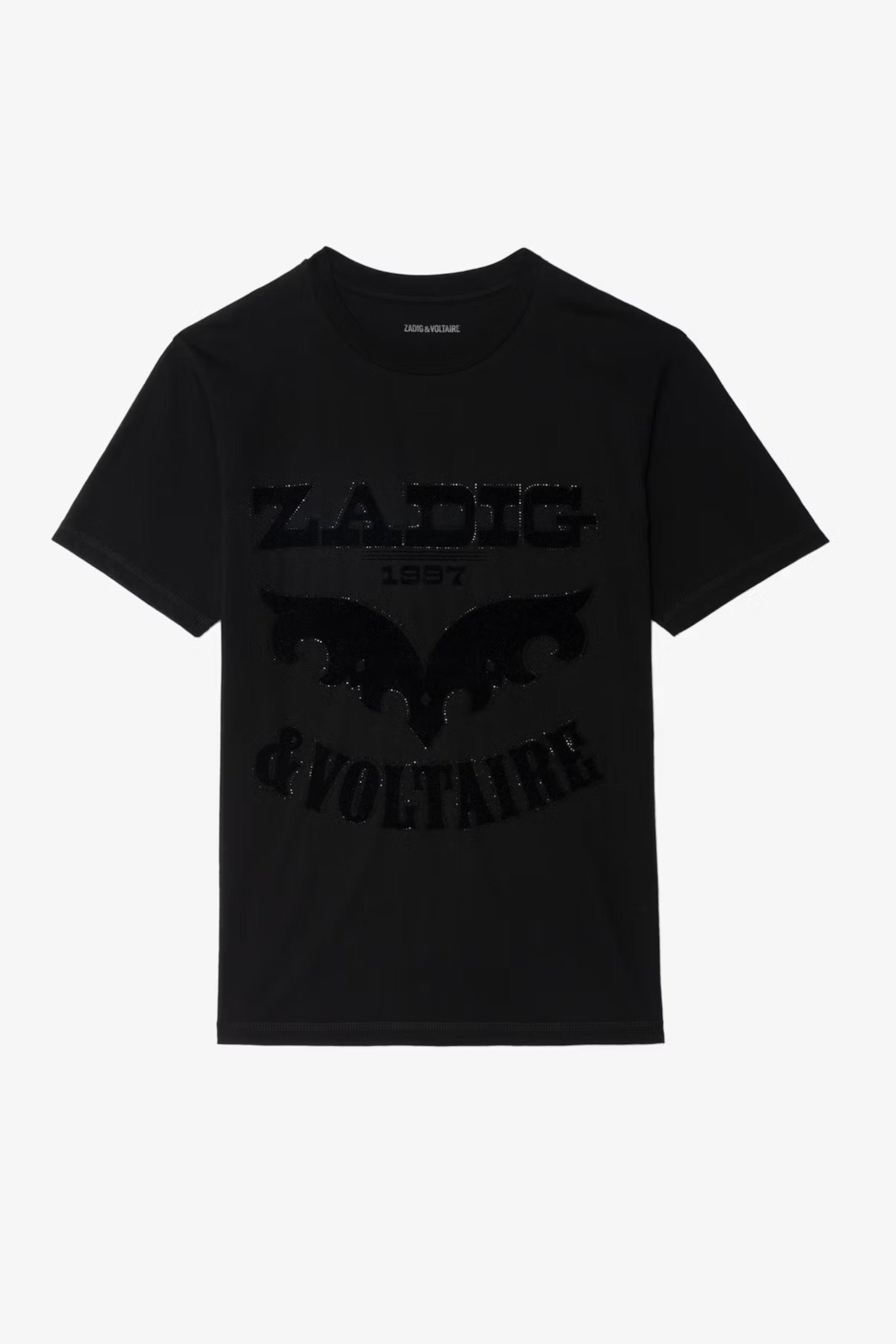 Edwin HC Voltaire Flock Strass T-Shirt Black