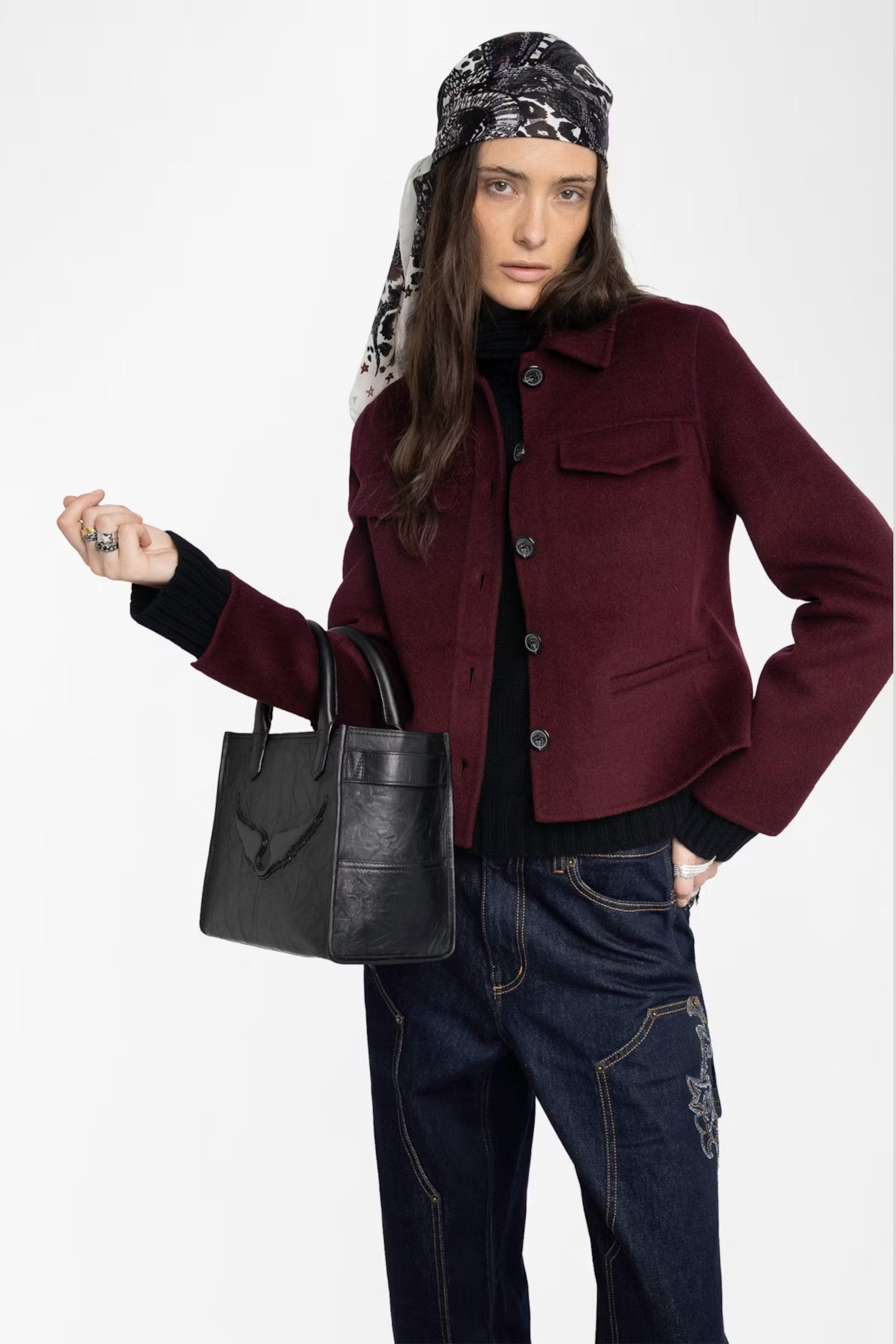 Liam Lainage Coat Burgundy