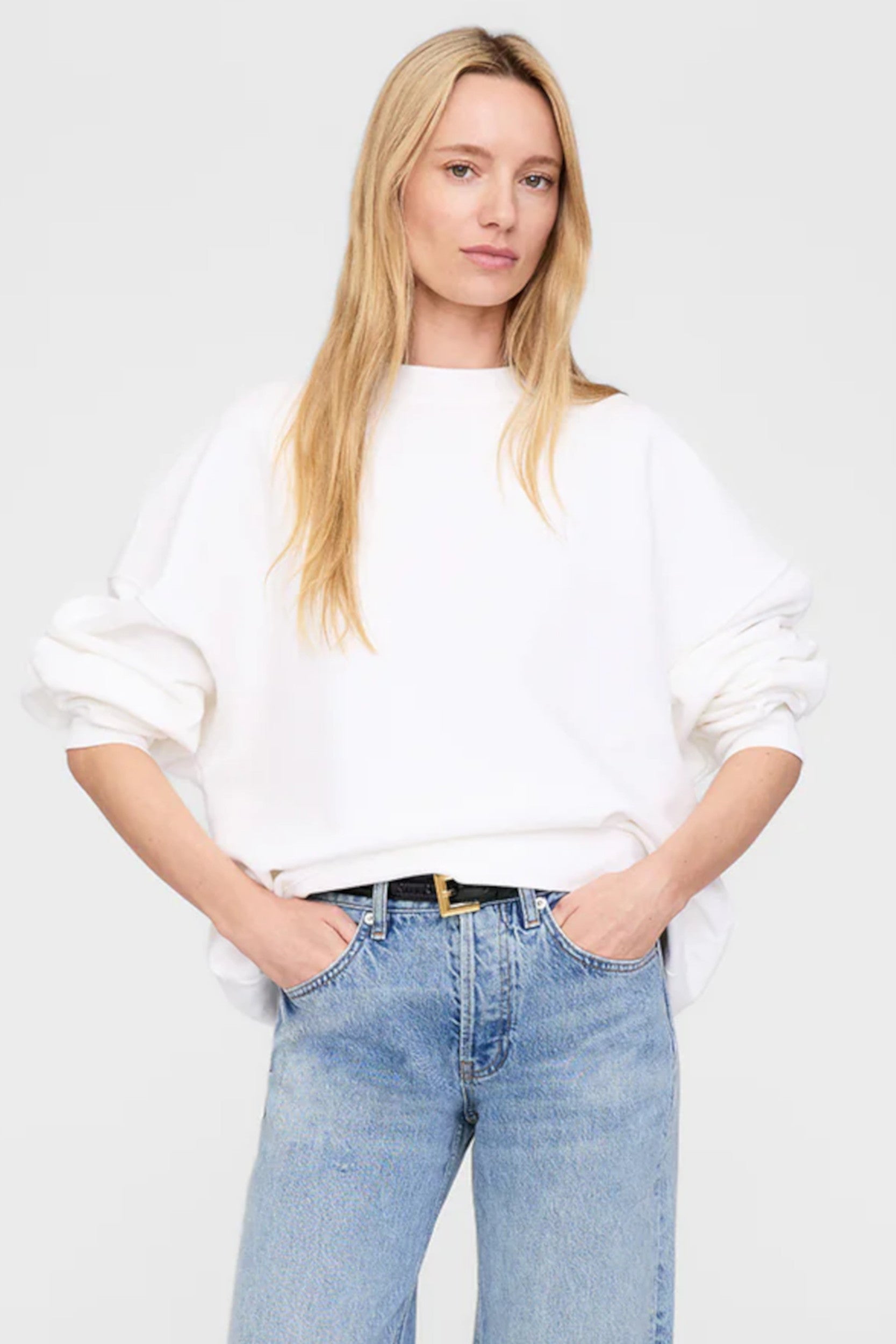 Miles Sweater Framed Monogram Off White