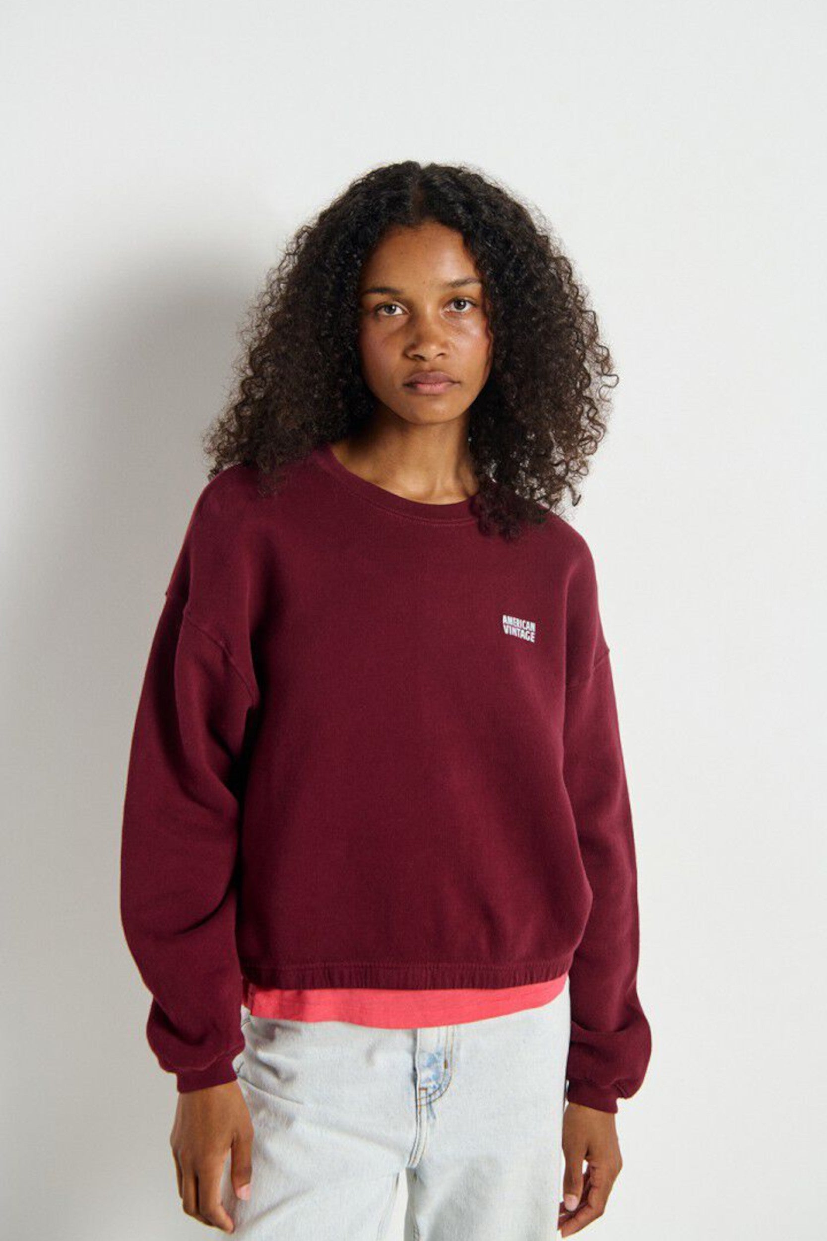 Izu03ah25 Sweater Burgundy Vintage