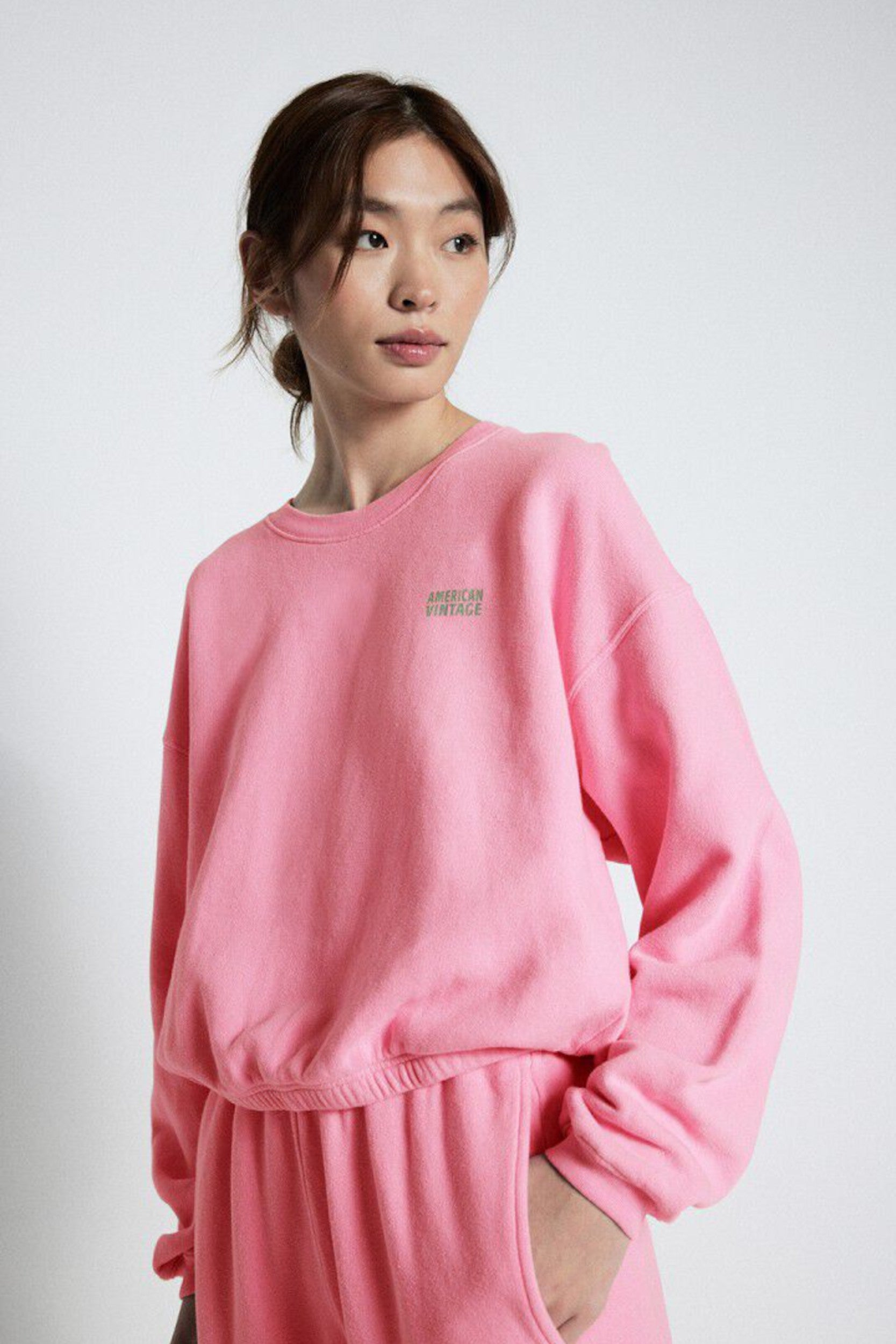 Izu03ah25 Sweater Pink Vintage