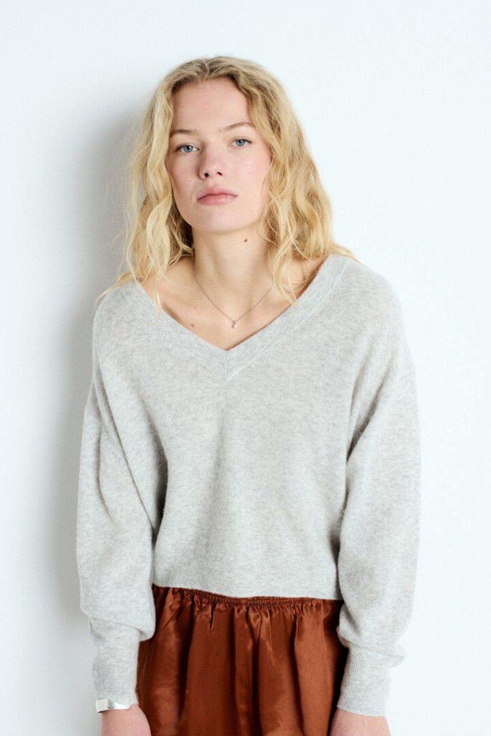 Rax18ah25 Sweater Grey Mottled