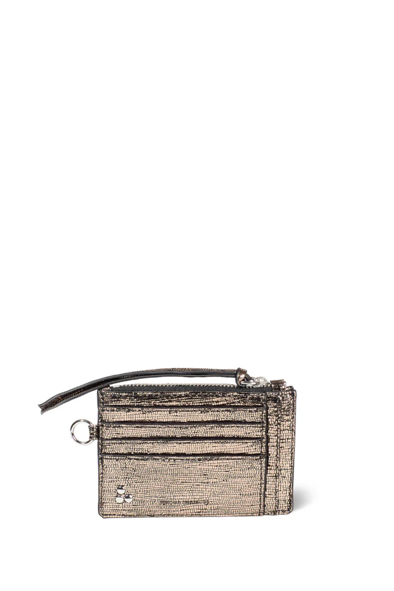 Lucky Card Holder Lame Champagne