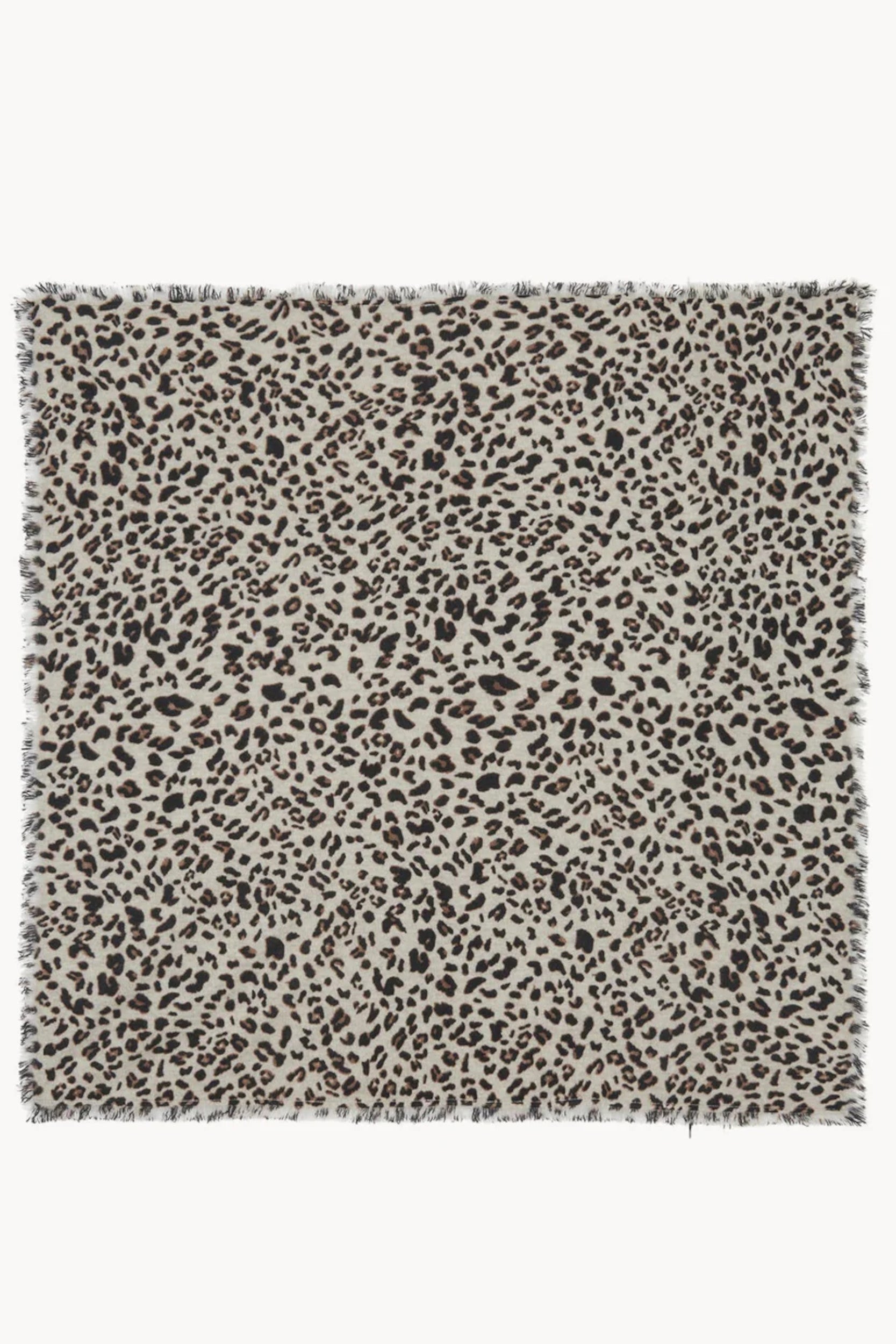 Hachiko Leopard Scarf Oat