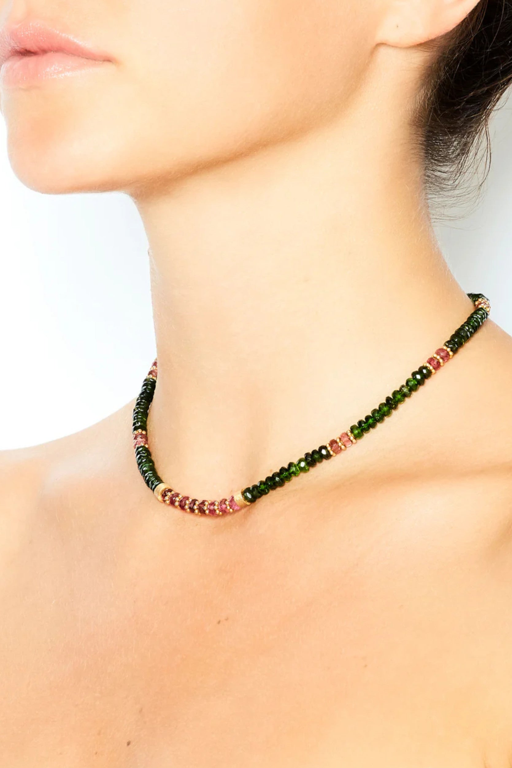 Collier Durga Diopsides Tourmalines